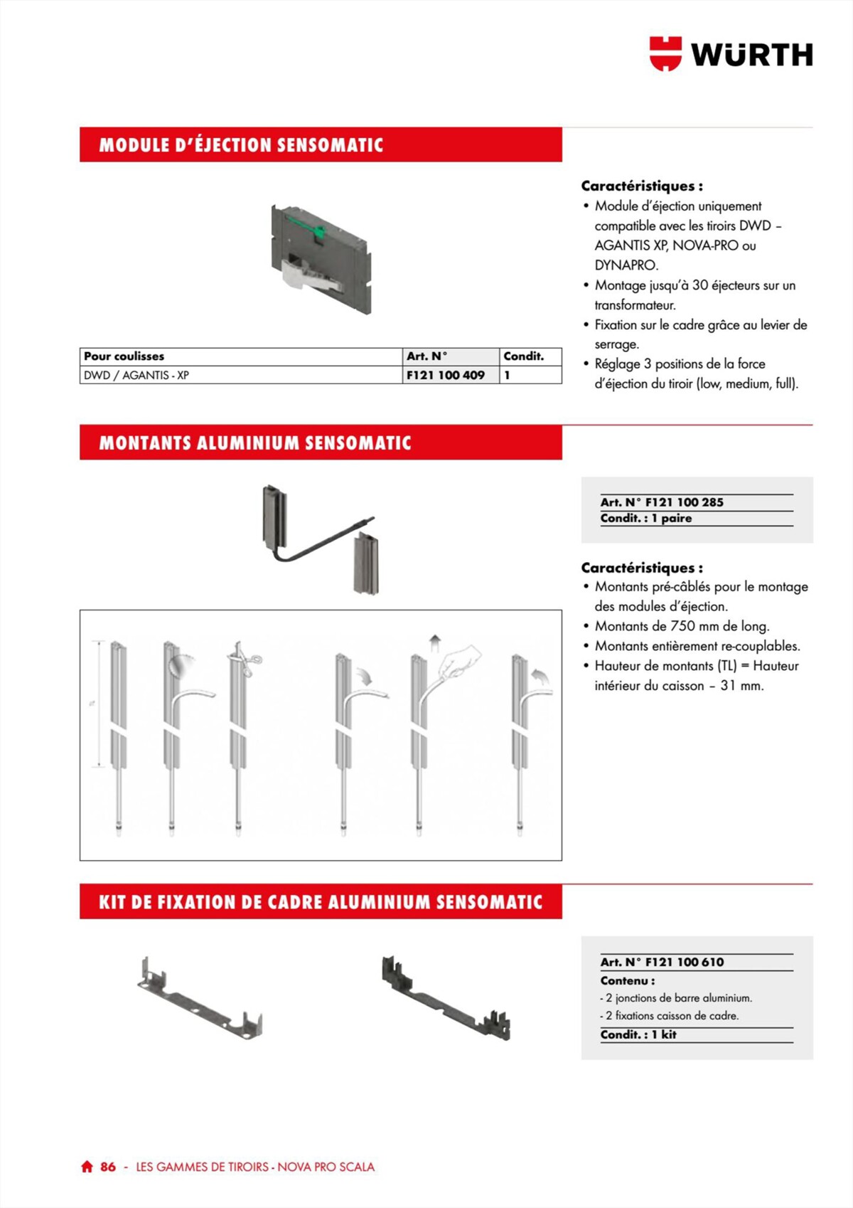 Catalogue Würth - 100% Agenceur, page 00086