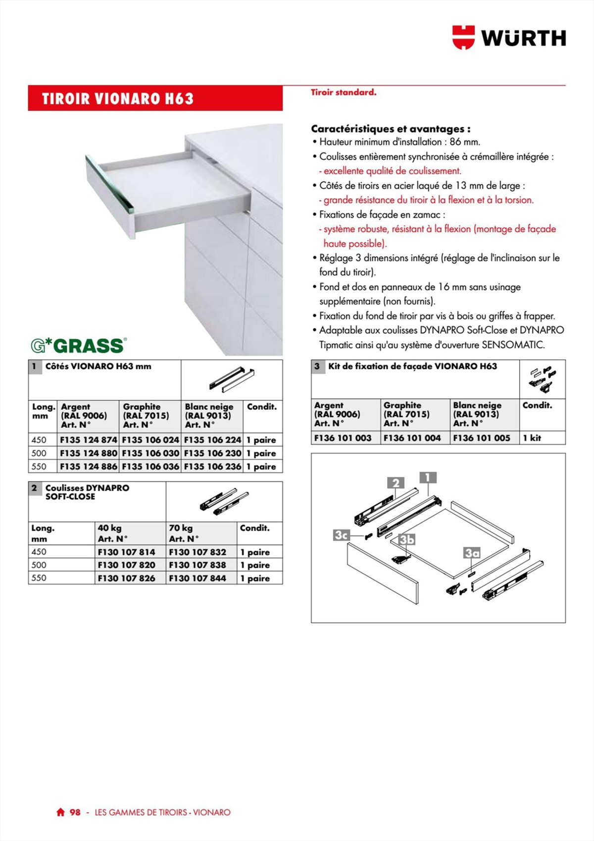 Catalogue Würth - 100% Agenceur, page 00098