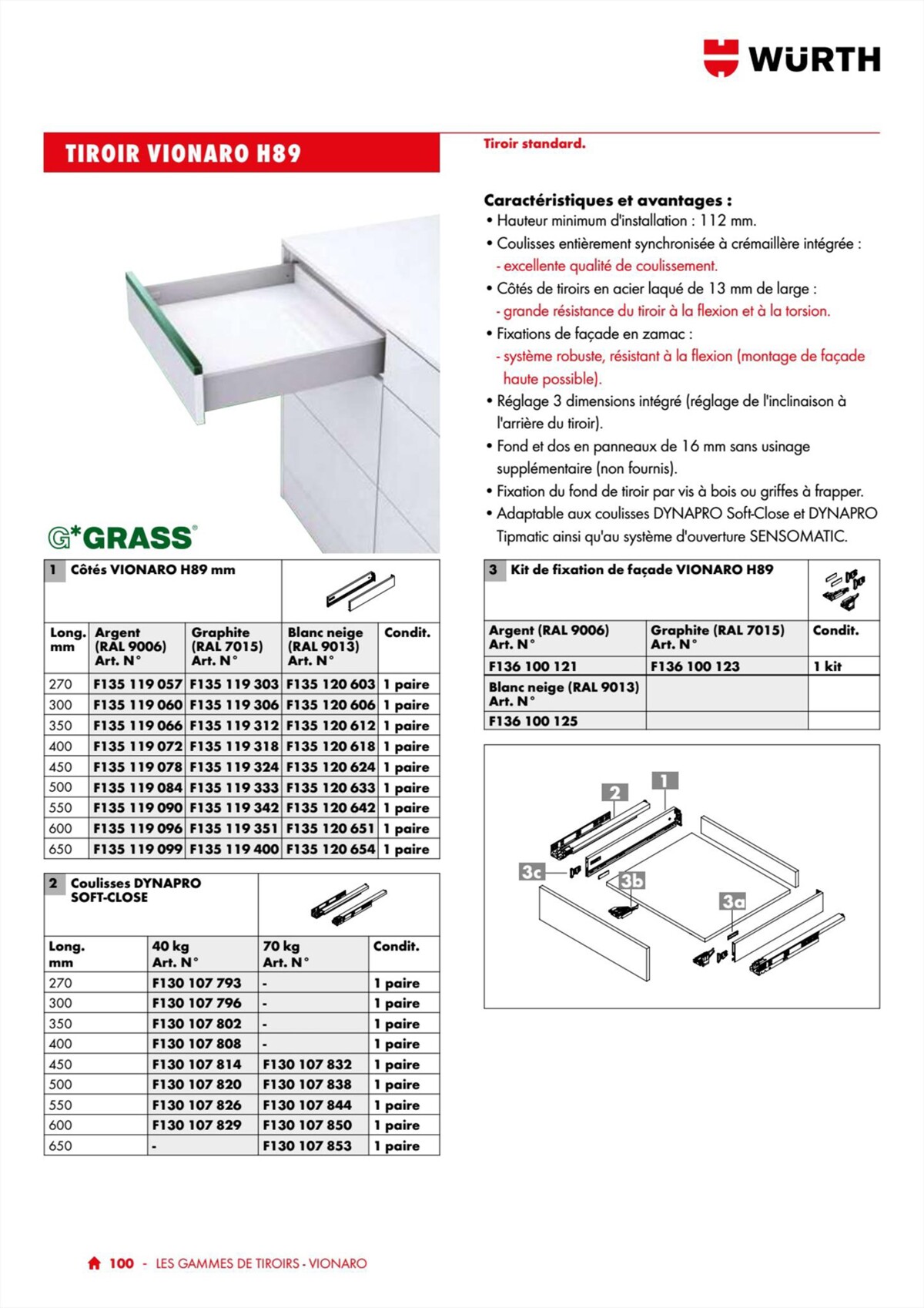 Catalogue Würth - 100% Agenceur, page 00100