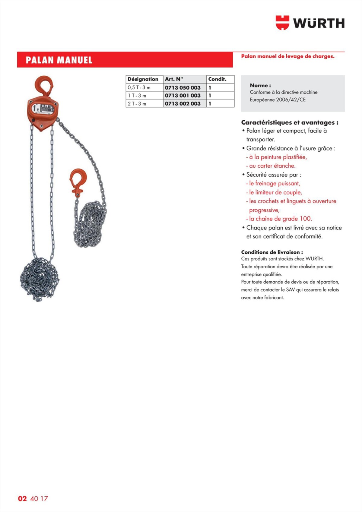 Catalogue Würth - D´Équipement, page 00090