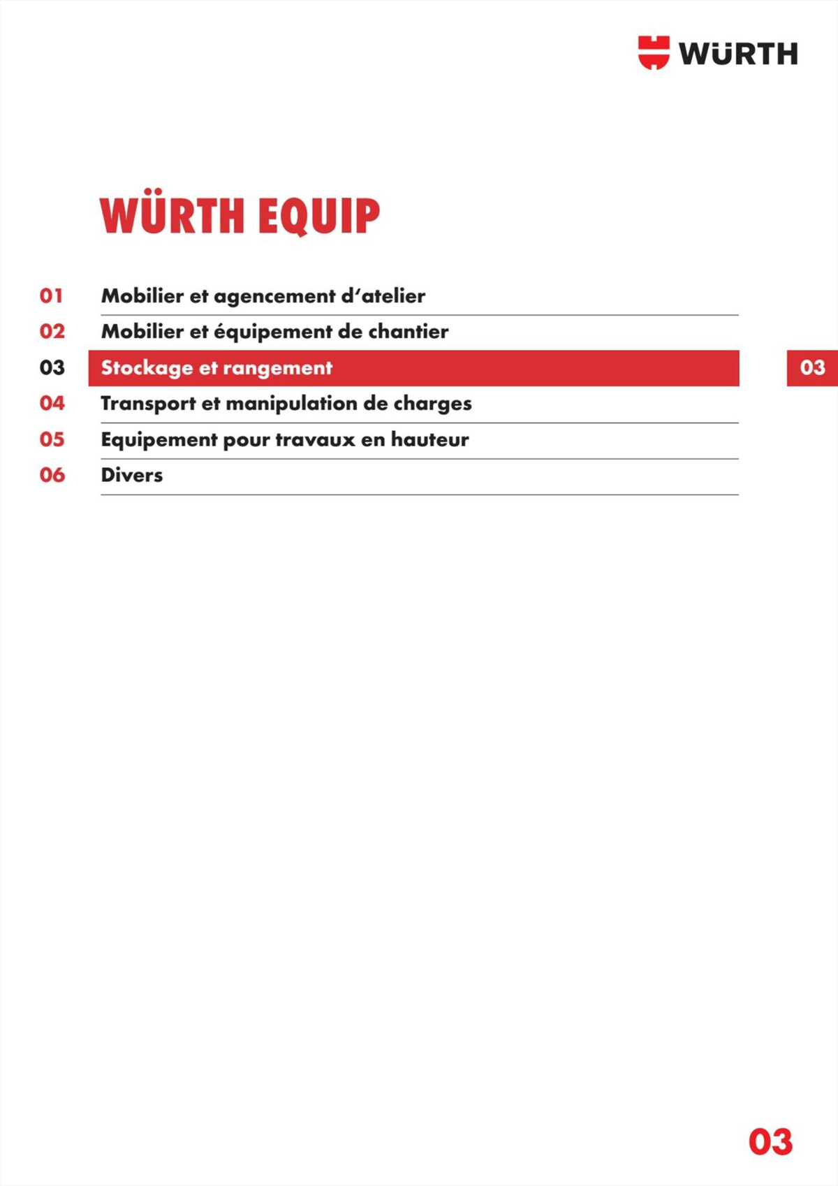 Catalogue Würth - D´Équipement, page 00097