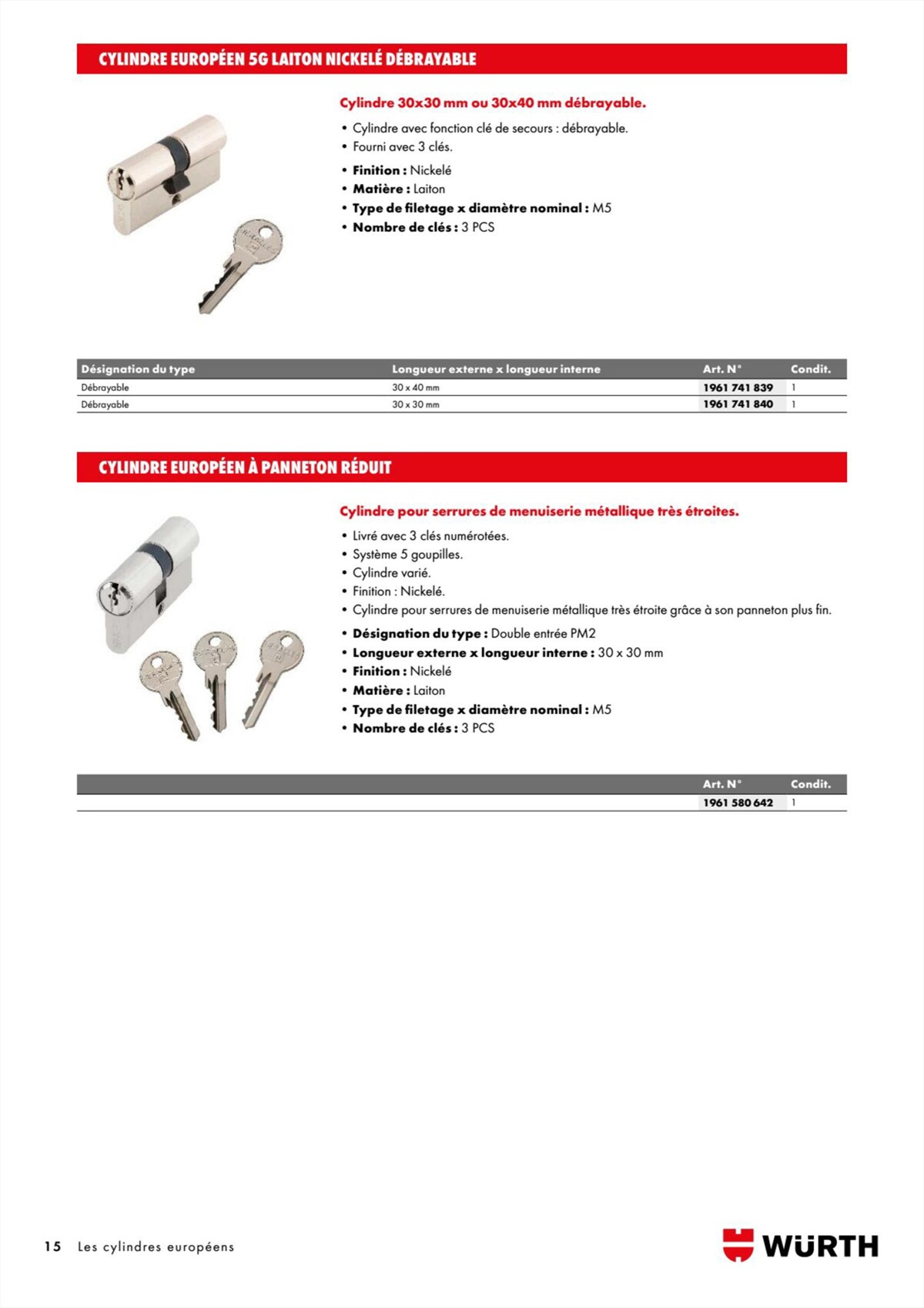 Catalogue Gamme - Würth, page 00015