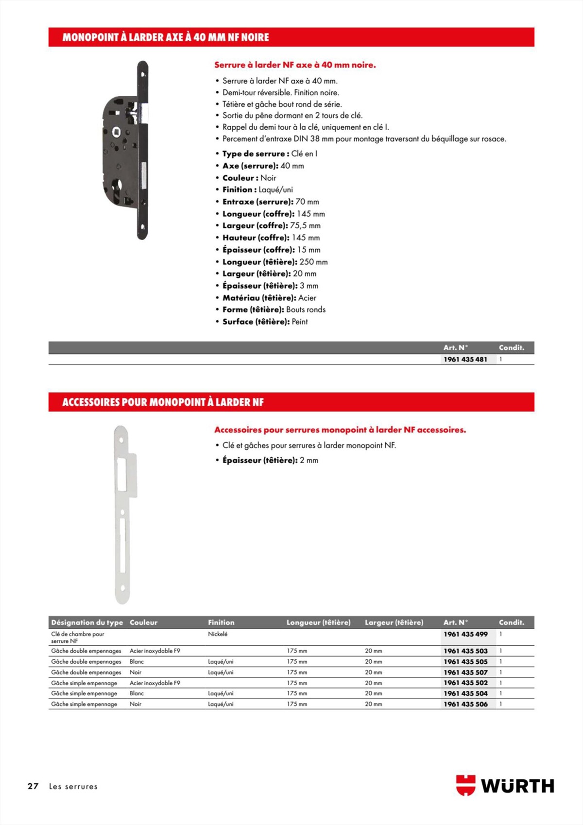 Catalogue Gamme - Würth, page 00027