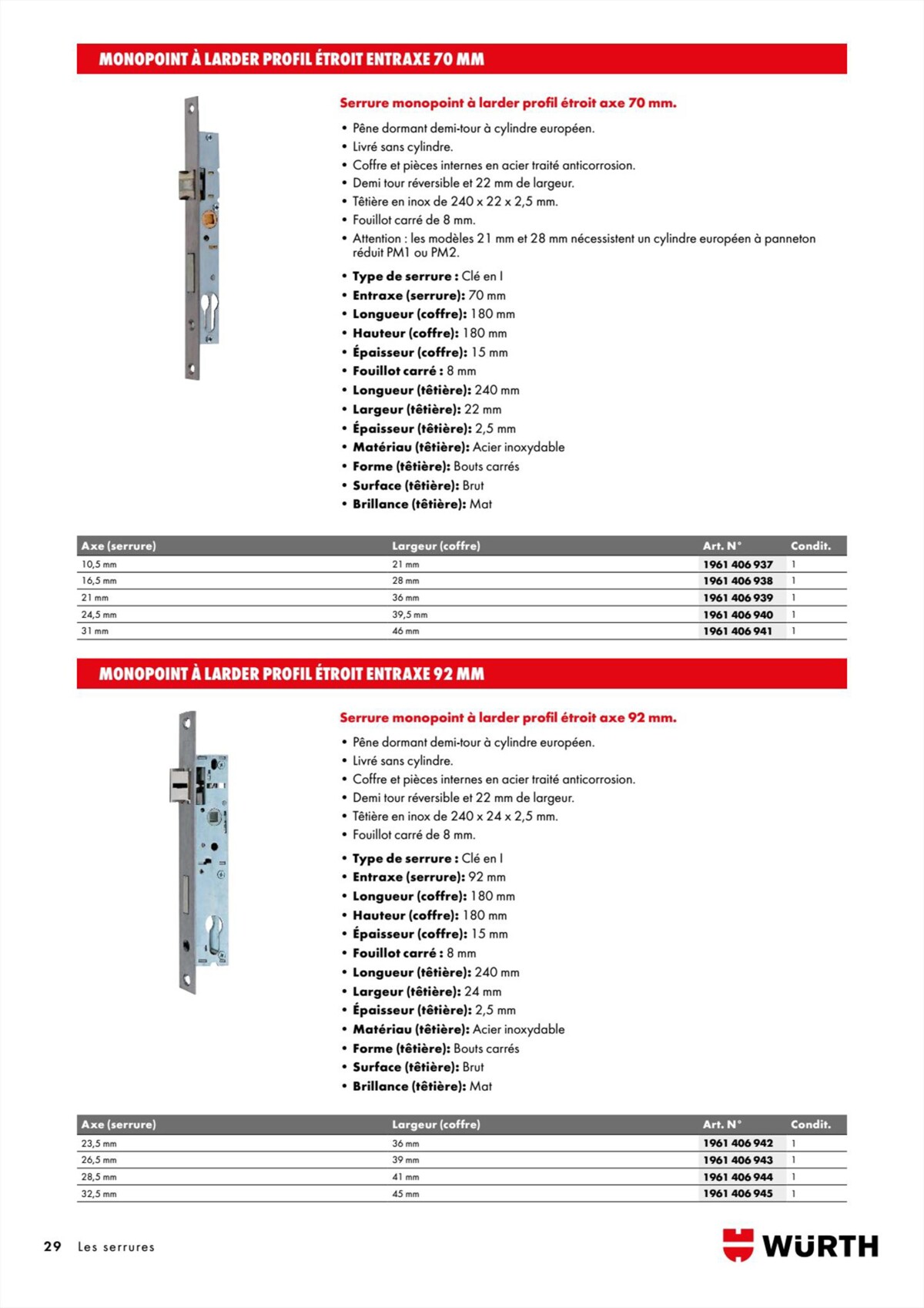 Catalogue Gamme - Würth, page 00029