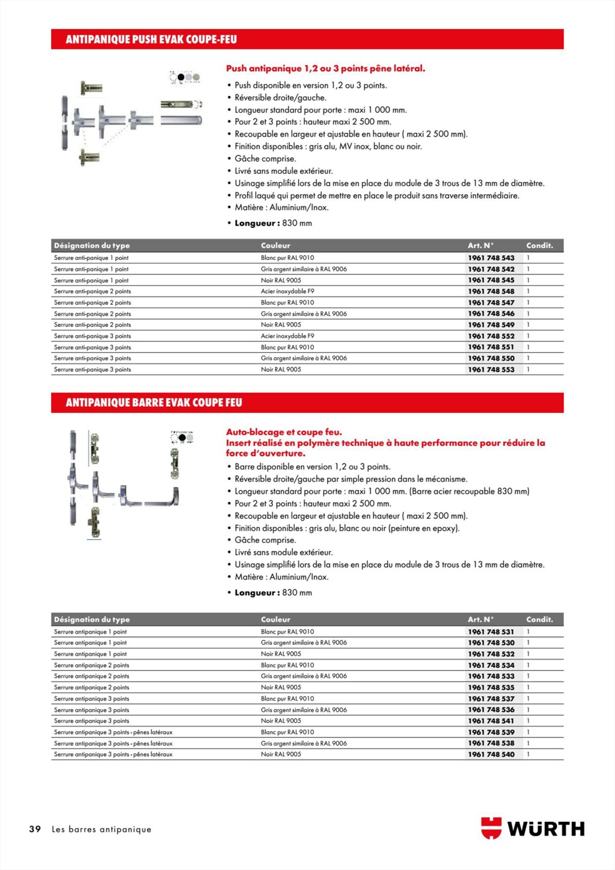 Catalogue Gamme - Würth, page 00039