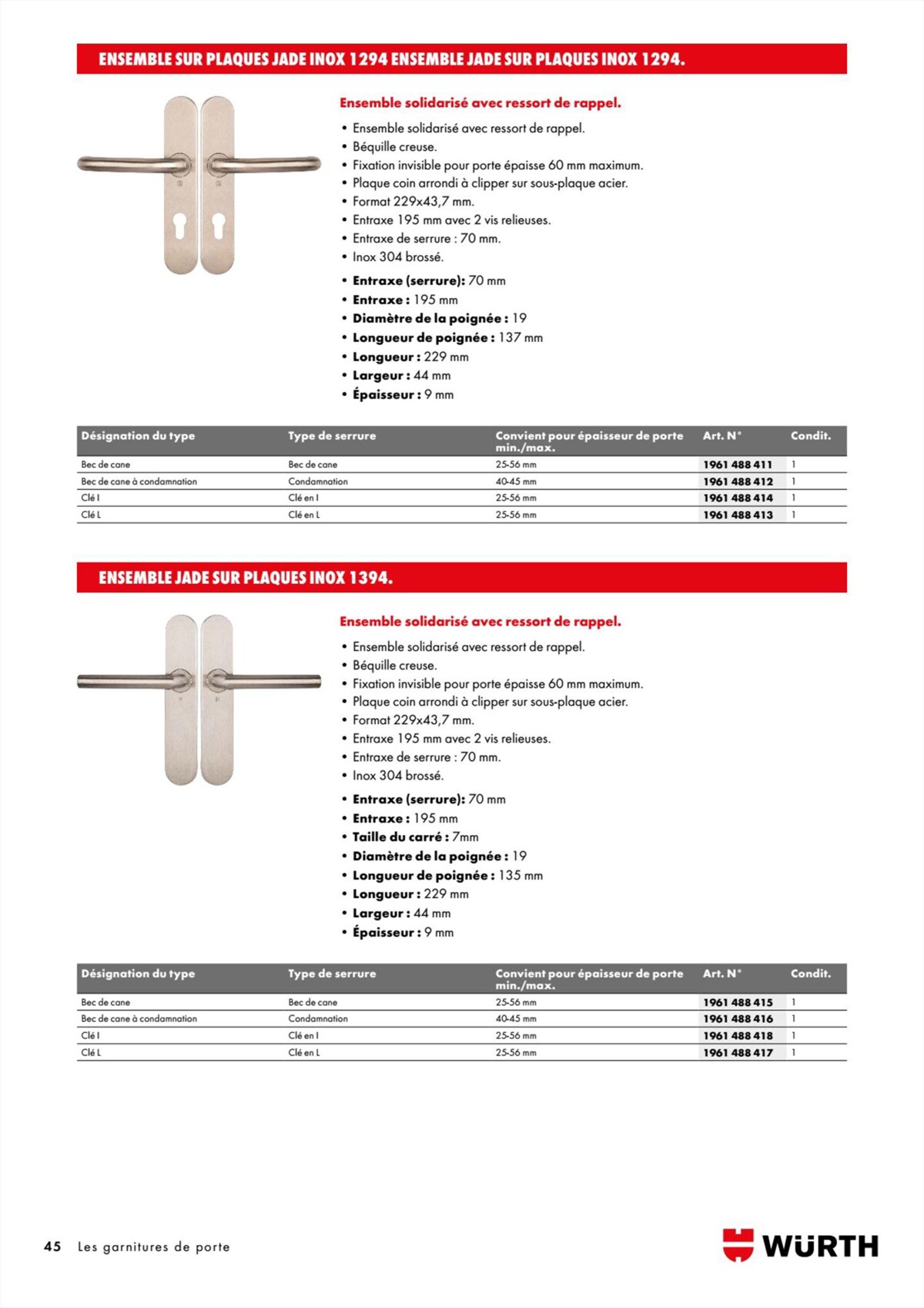 Catalogue Gamme - Würth, page 00045