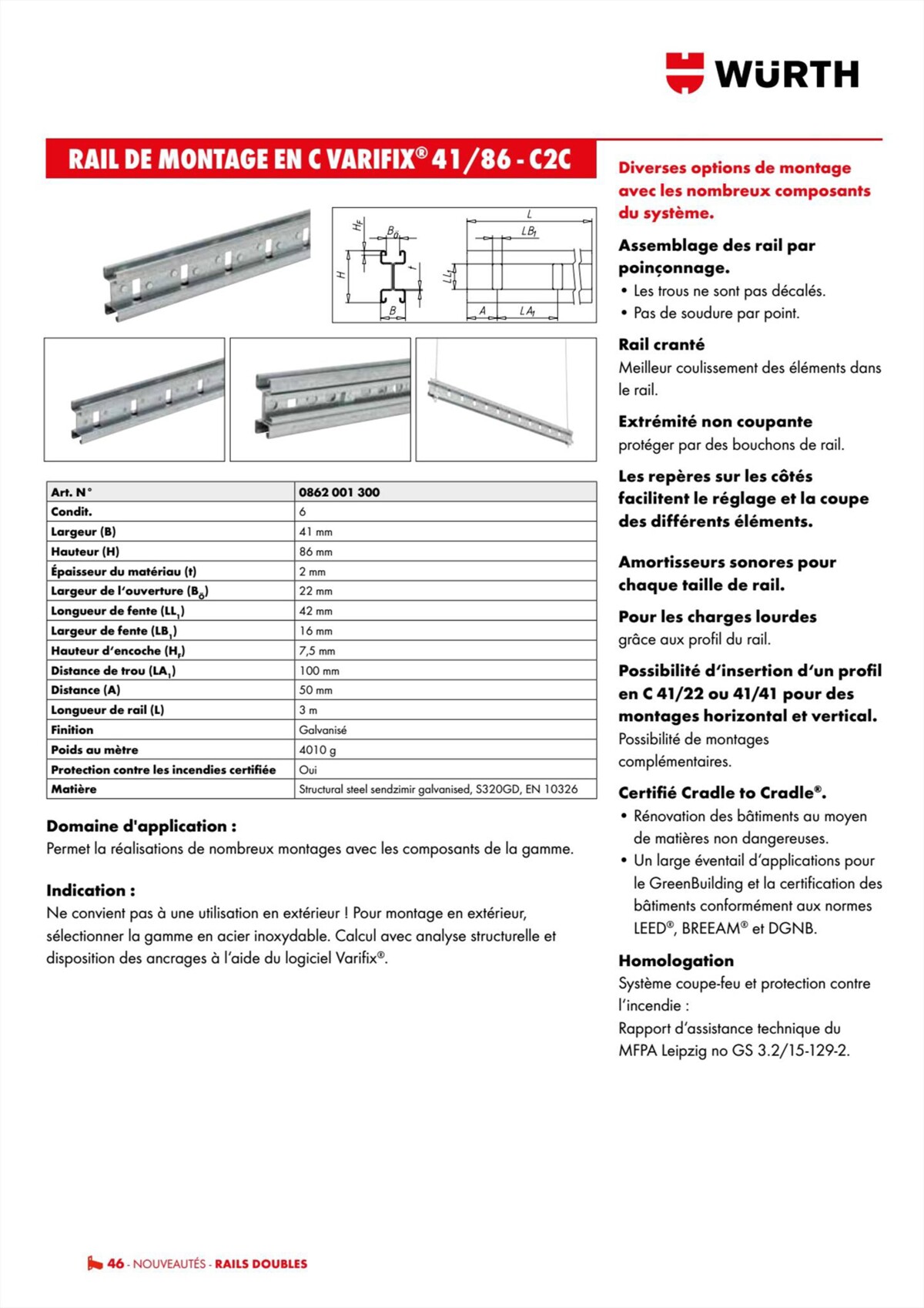 Catalogue Würth - Techniques Installateurs, page 00046