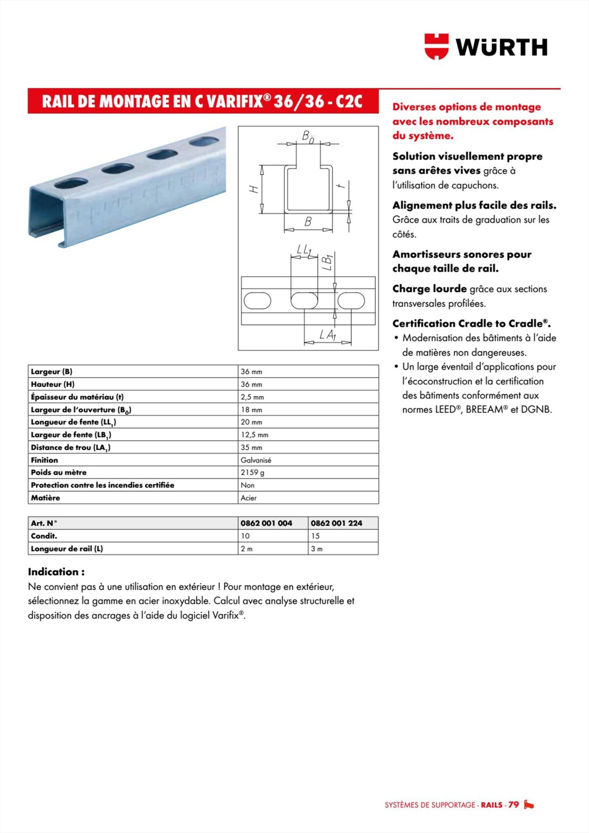 Catalogue Würth - Techniques Installateurs, page 00079