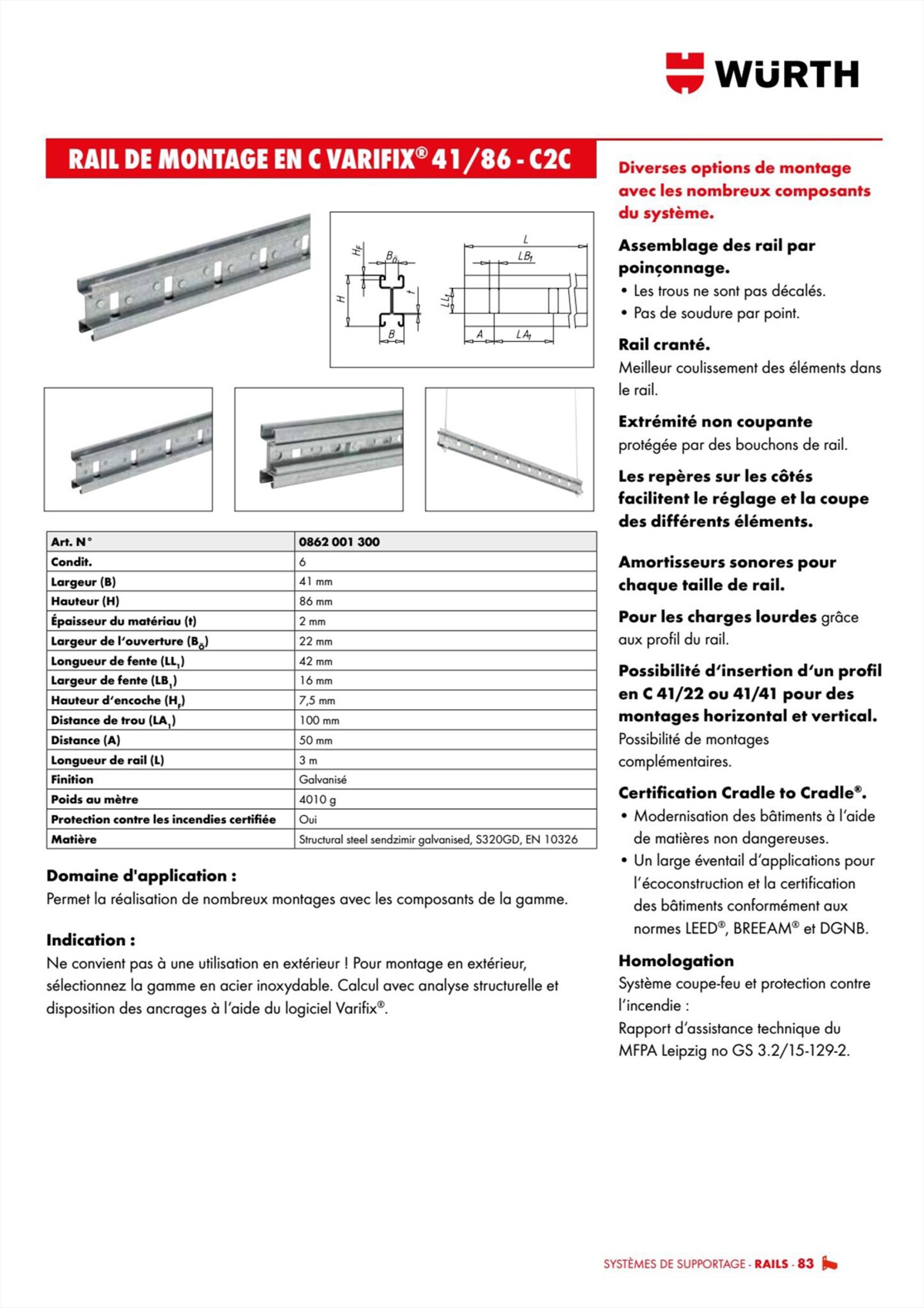 Catalogue Würth - Techniques Installateurs, page 00083