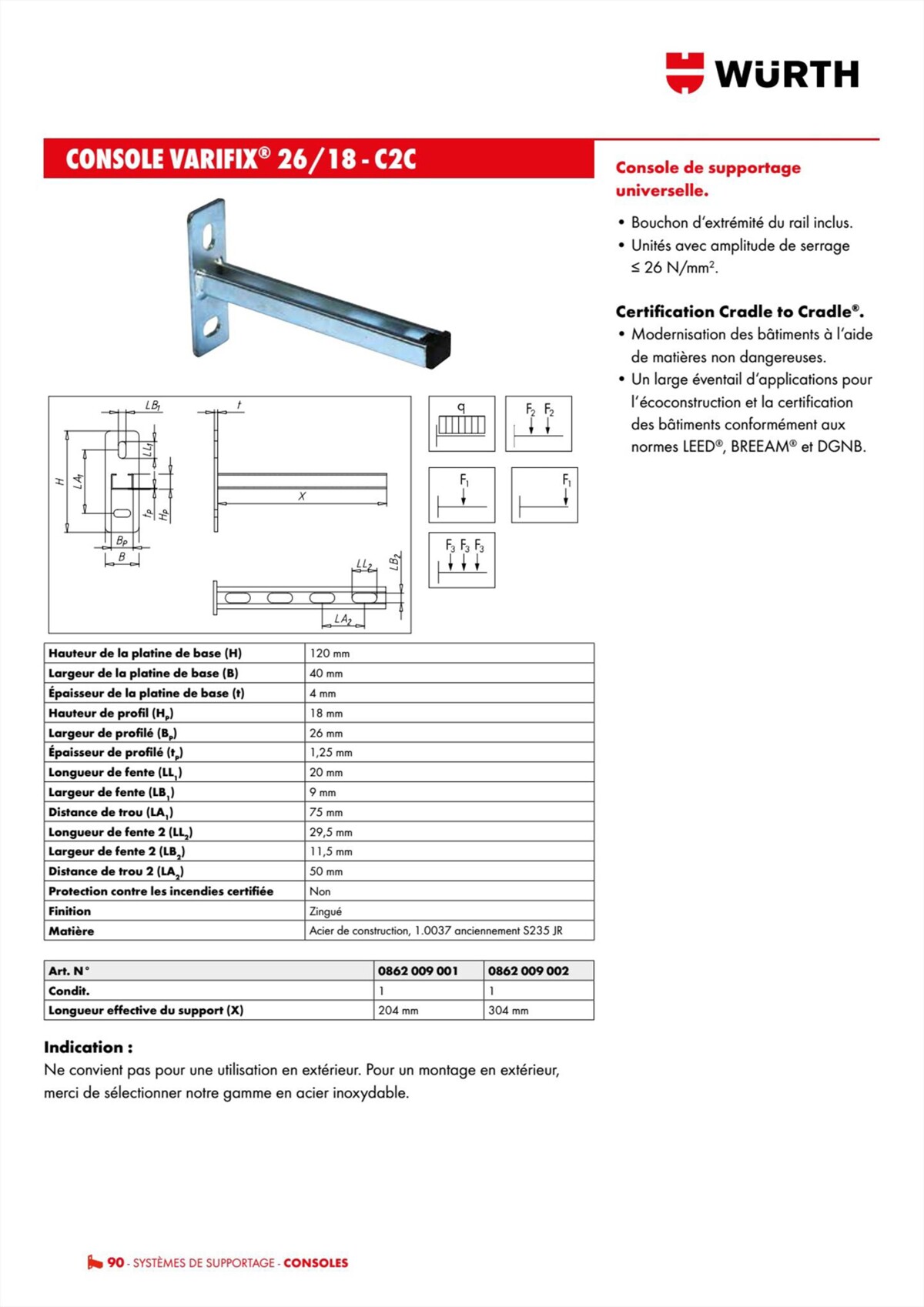 Catalogue Würth - Techniques Installateurs, page 00090