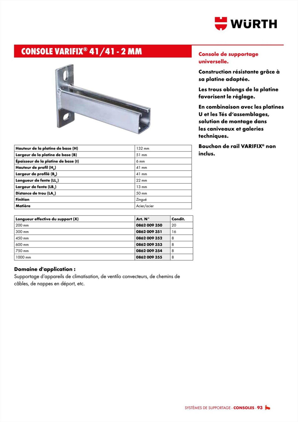 Catalogue Würth - Techniques Installateurs, page 00093