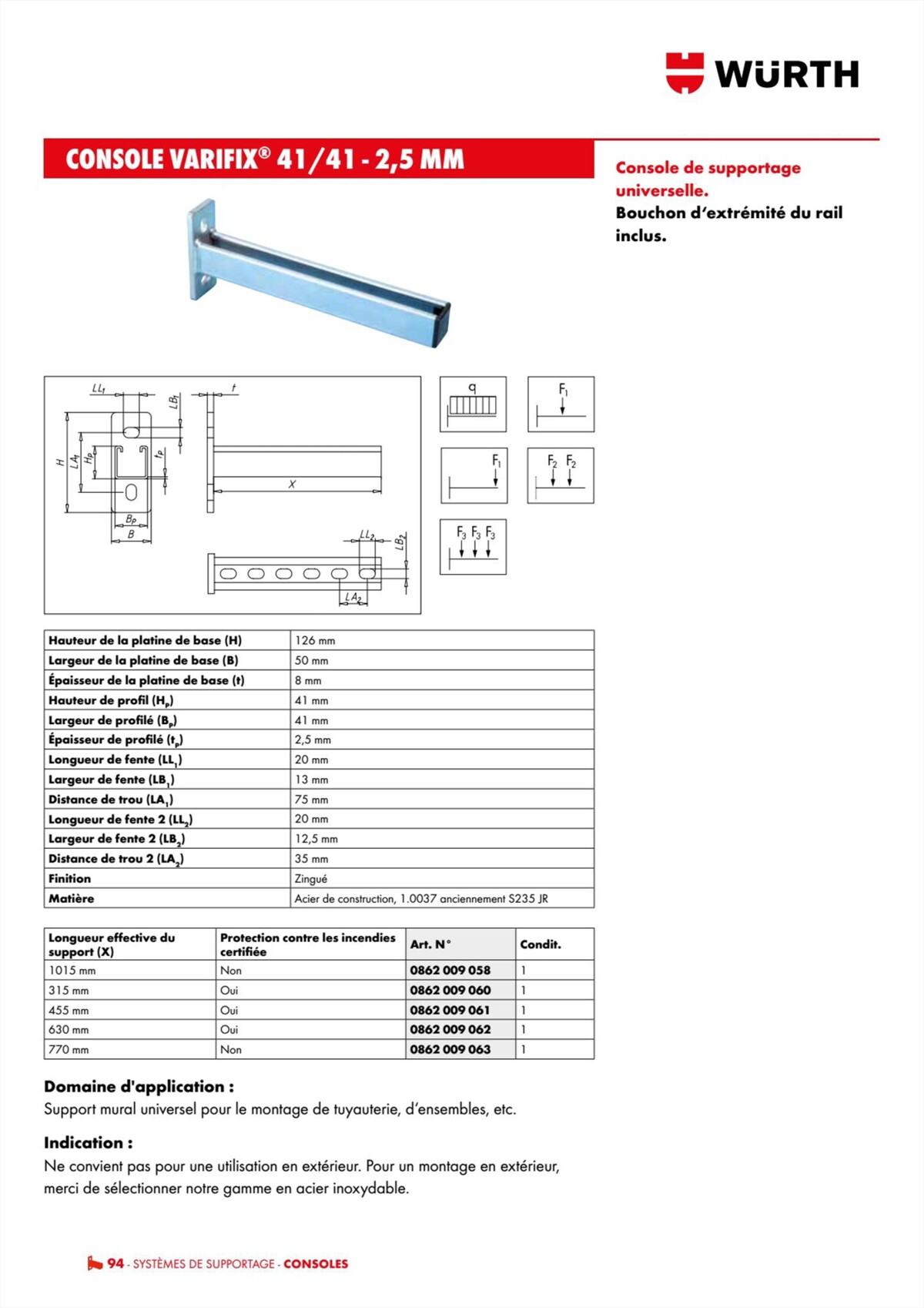 Catalogue Würth - Techniques Installateurs, page 00094