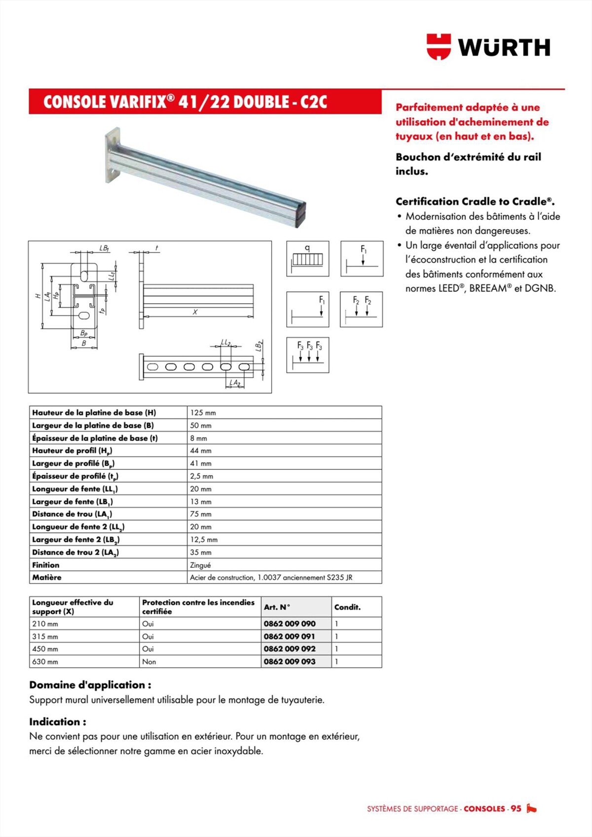 Catalogue Würth - Techniques Installateurs, page 00095
