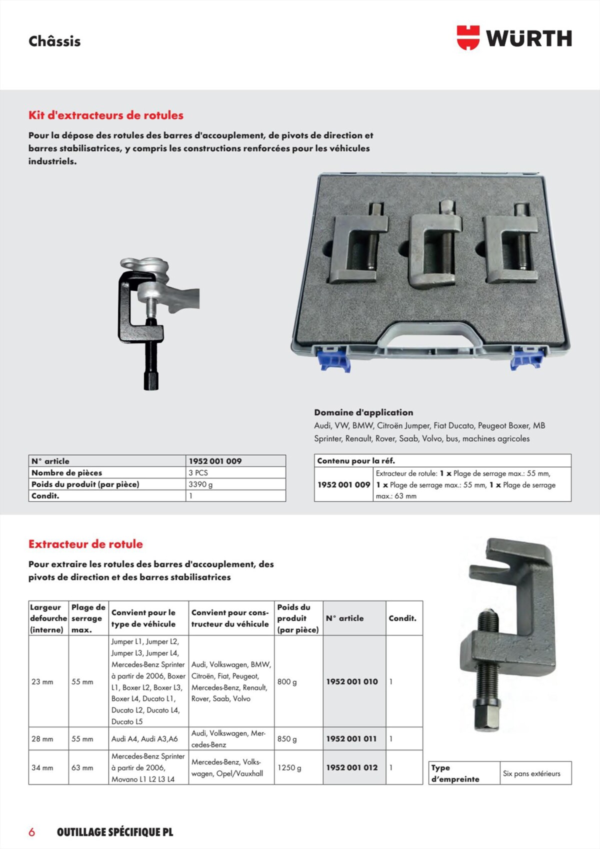 Catalogue Würth - L´Outillage Spécifique , page 00006