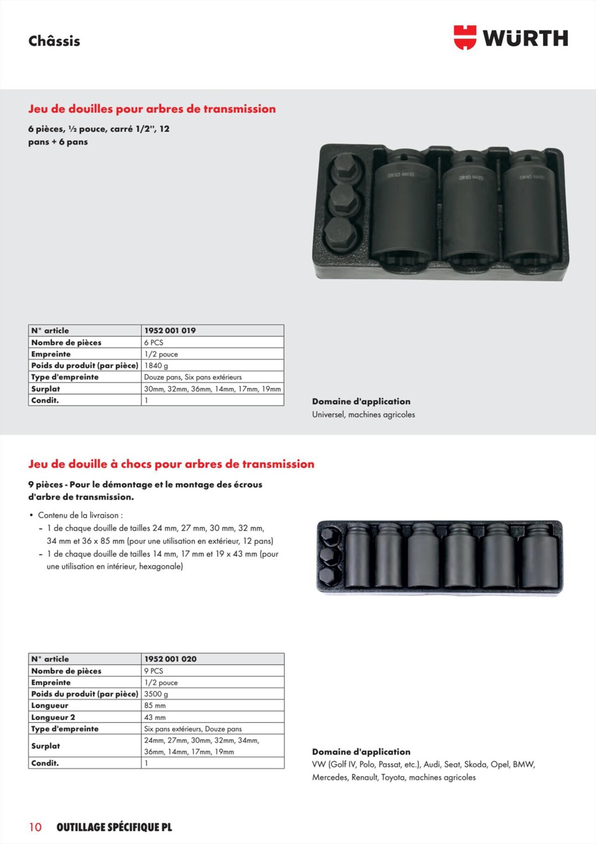 Catalogue Würth - L´Outillage Spécifique , page 00010