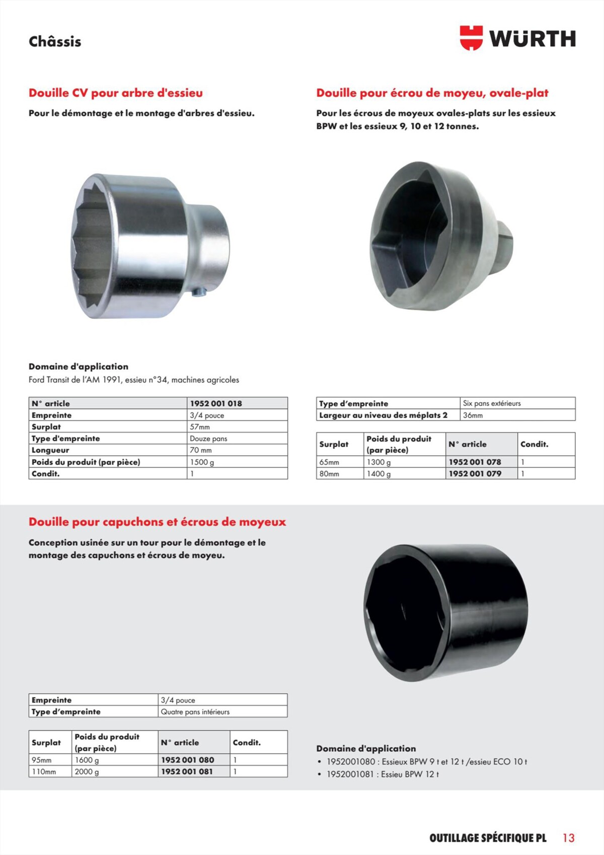 Catalogue Würth - L´Outillage Spécifique , page 00013