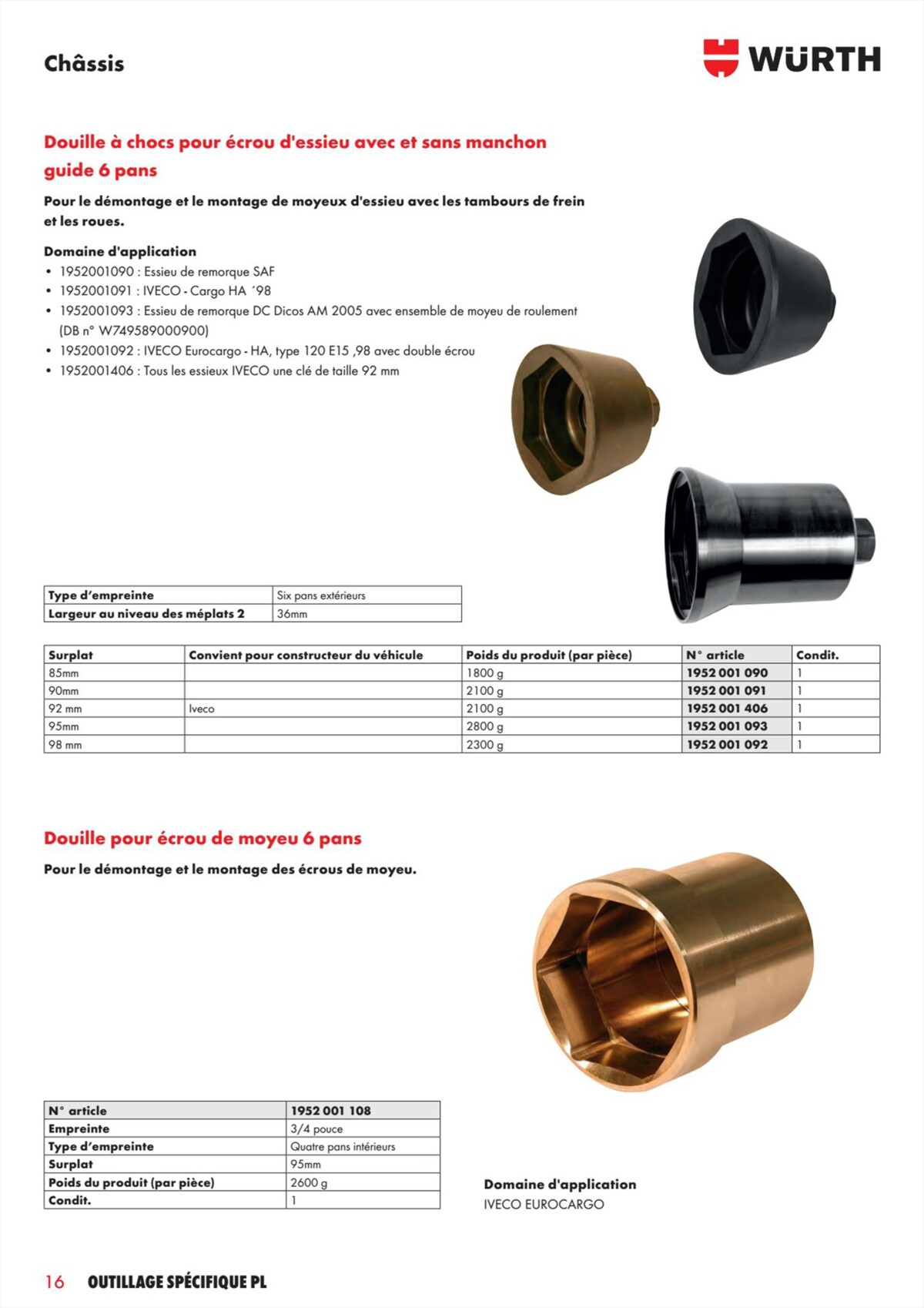 Catalogue Würth - L´Outillage Spécifique , page 00016