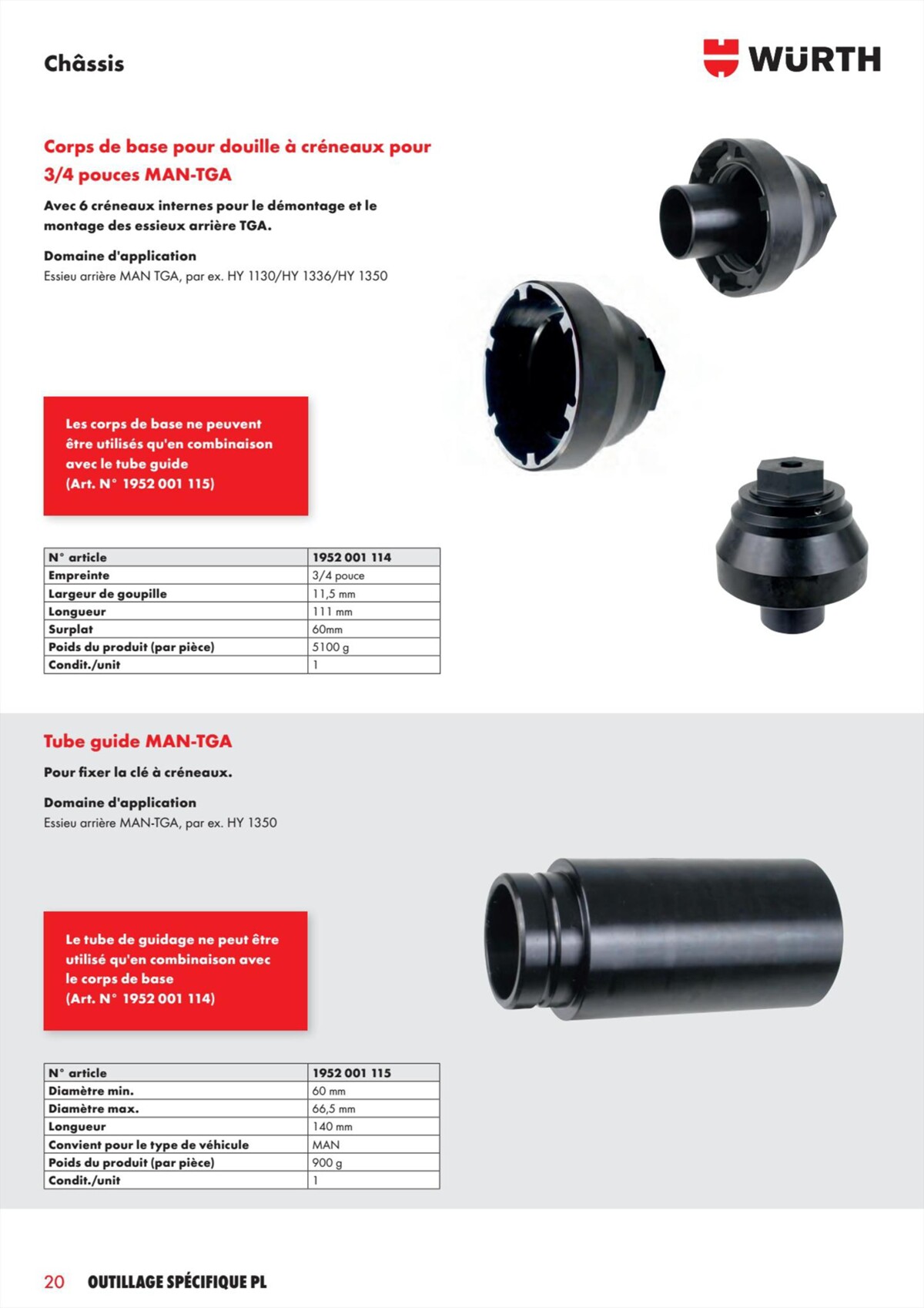 Catalogue Würth - L´Outillage Spécifique , page 00020