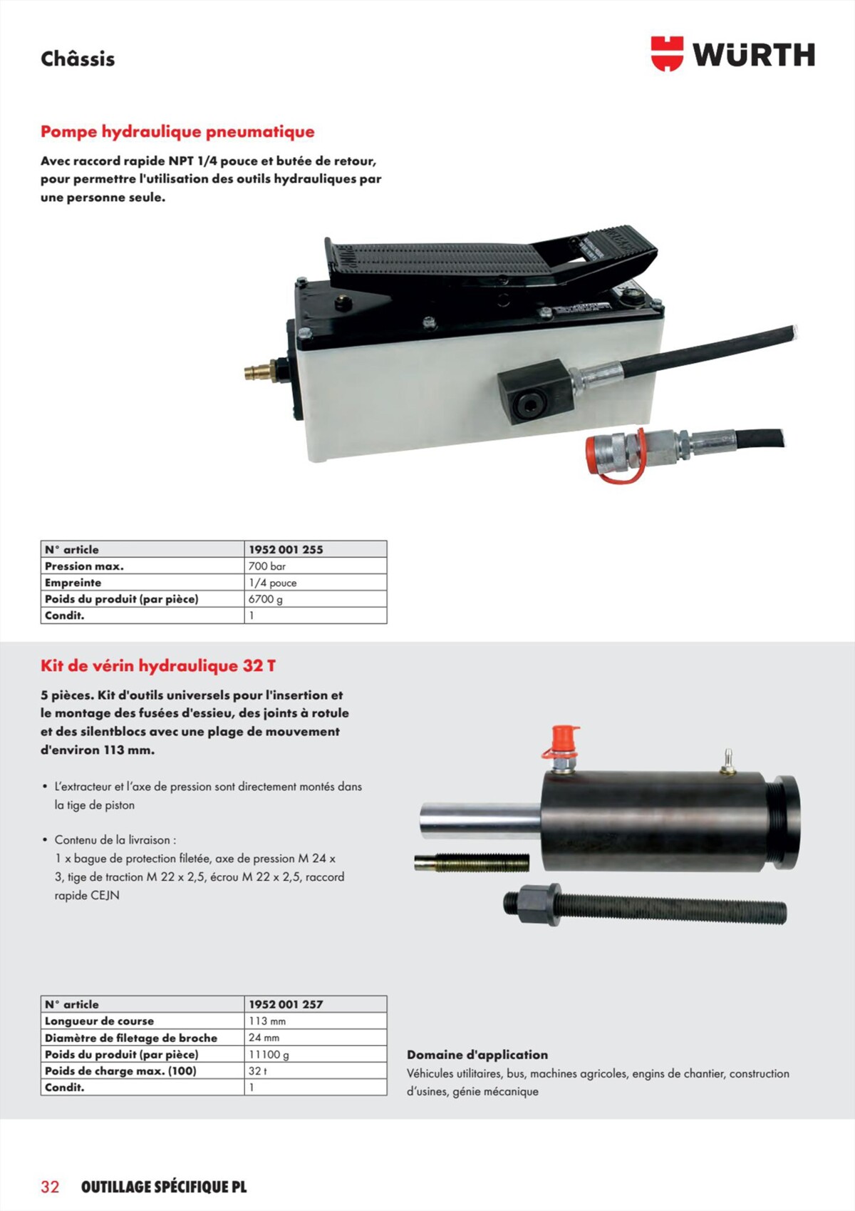 Catalogue Würth - L´Outillage Spécifique , page 00032