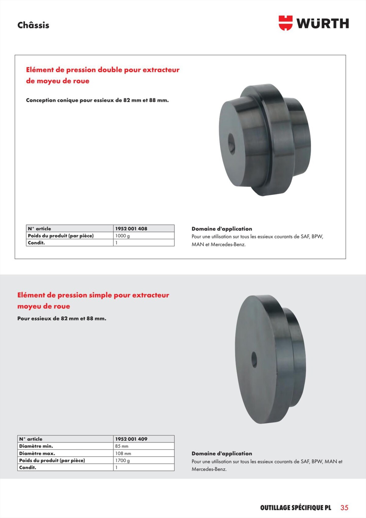 Catalogue Würth - L´Outillage Spécifique , page 00035