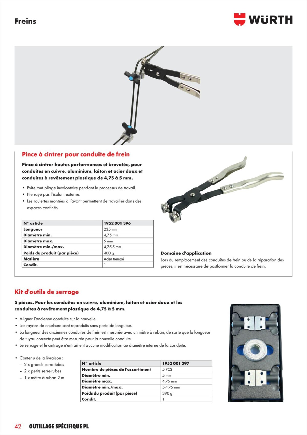 Catalogue Würth - L´Outillage Spécifique , page 00042