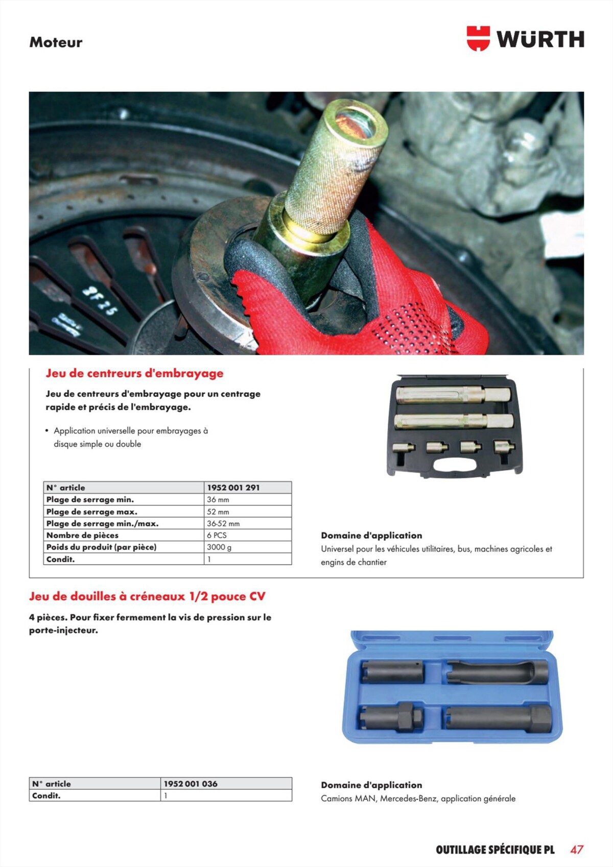 Catalogue Würth - L´Outillage Spécifique , page 00047