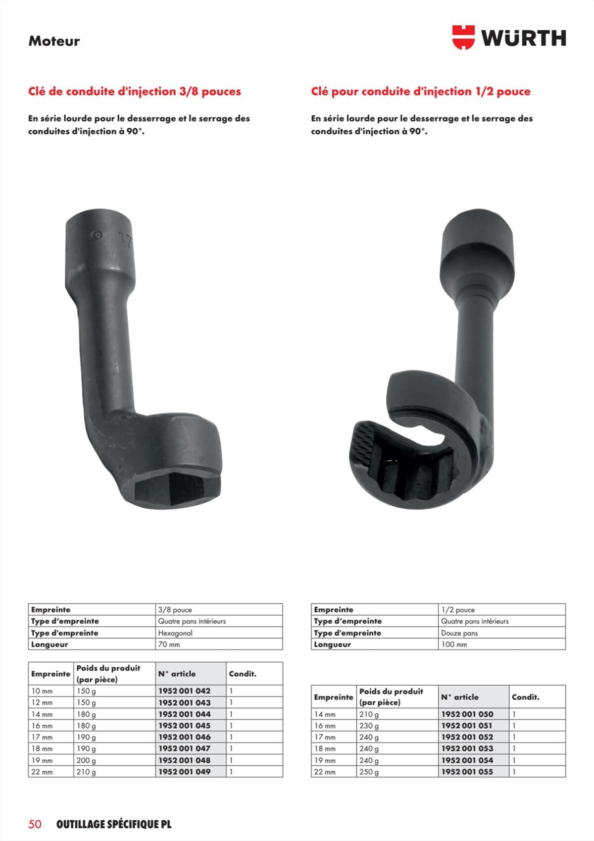 Catalogue Würth - L´Outillage Spécifique , page 00050