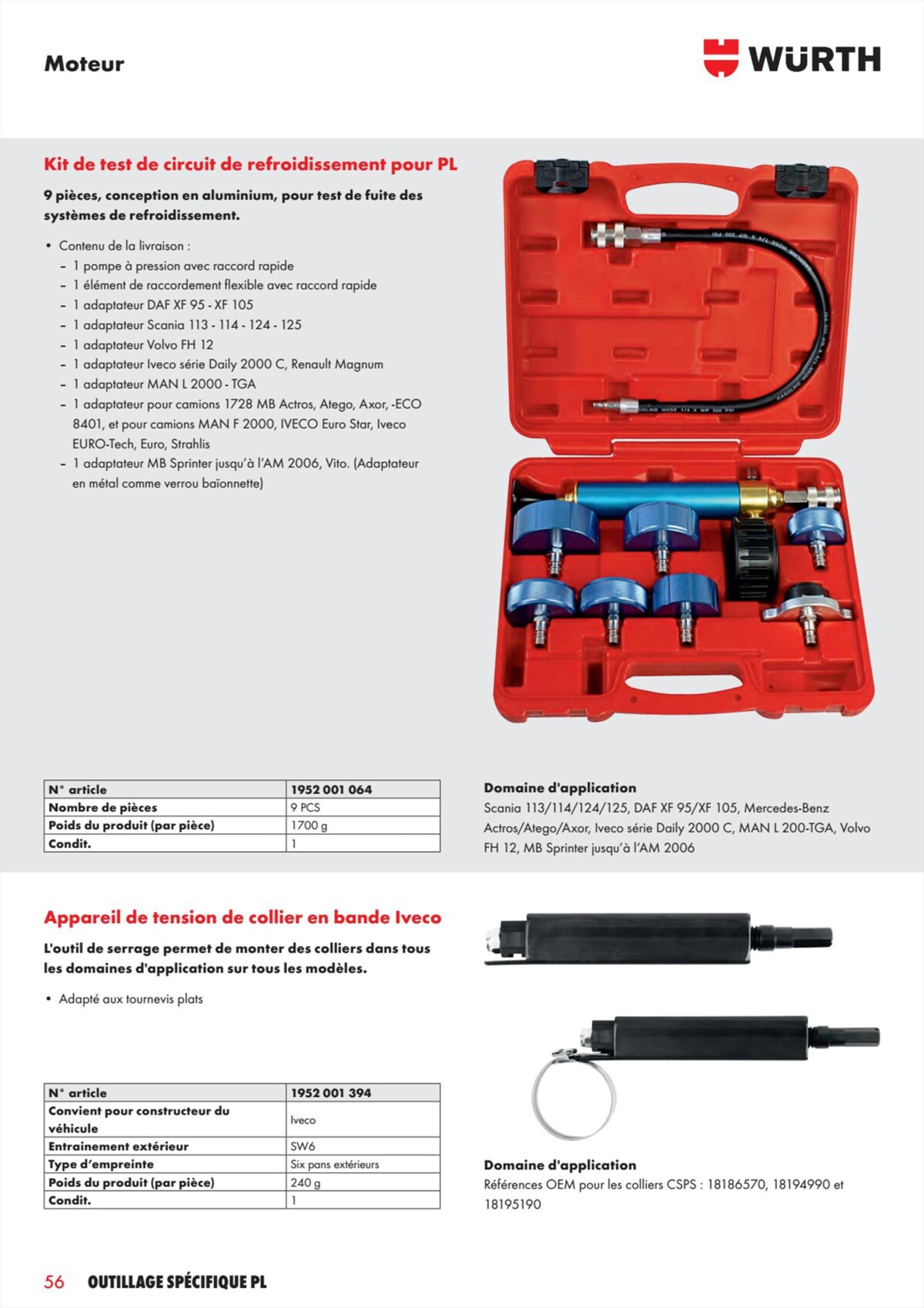 Catalogue Würth - L´Outillage Spécifique , page 00056