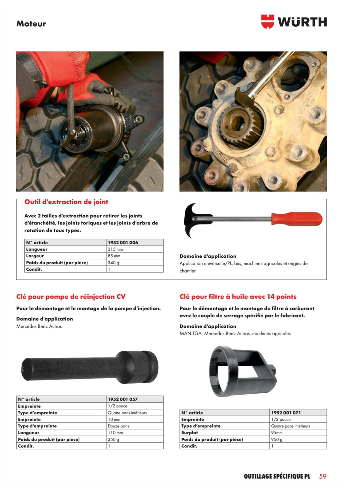 Catalogue Würth - L´Outillage Spécifique , page 00059