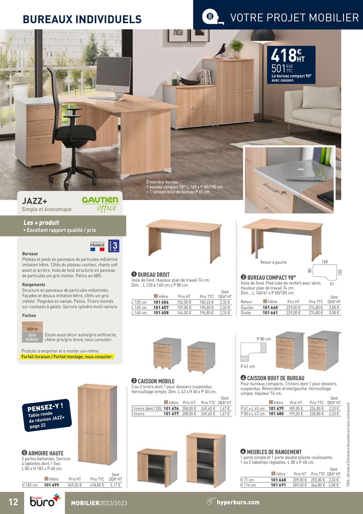 Catalogue Sélection Mobilier Hyperburo 22/23, page 00012