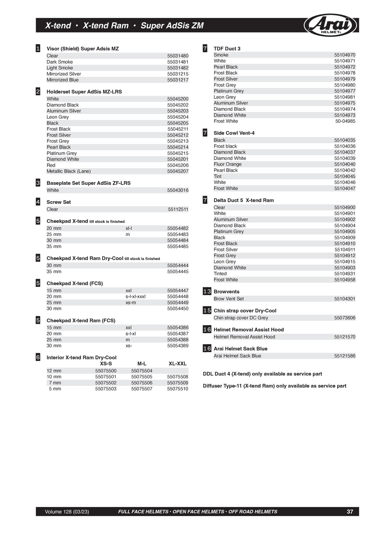 Catalogue Arai Catalogue 2023, page 00037