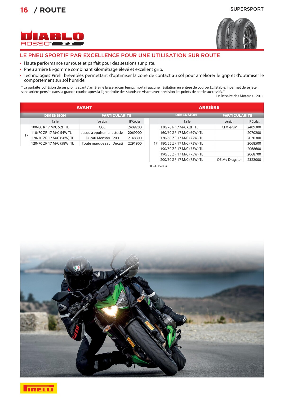 Catalogue Pirelli Catalogue 2023 - Bihr, page 00016