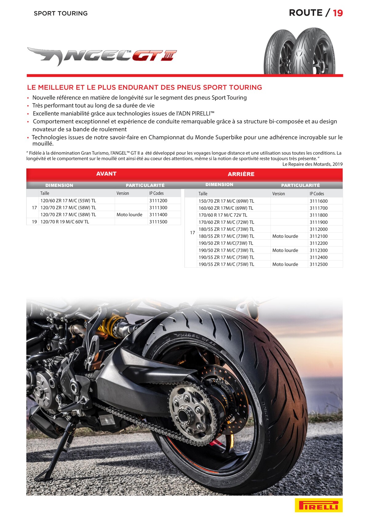 Catalogue Pirelli Catalogue 2023 - Bihr, page 00019