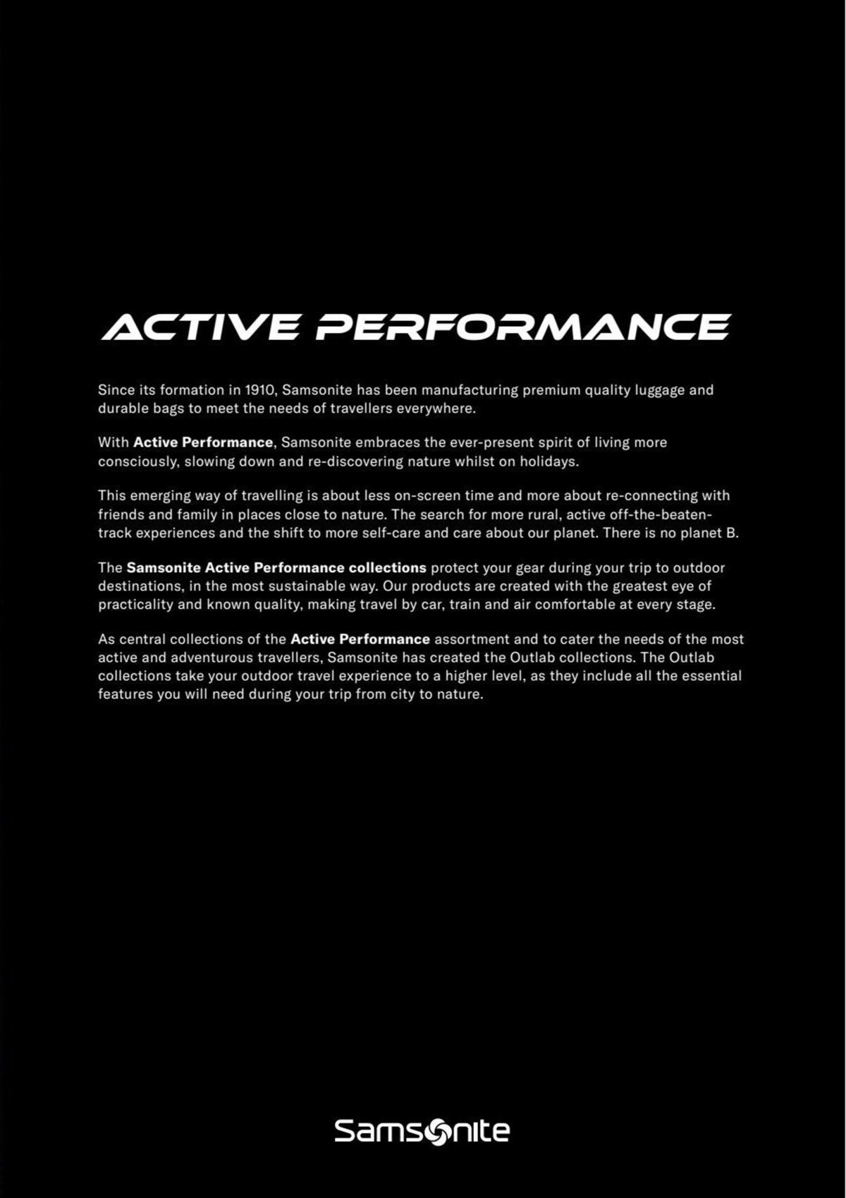 Catalogue Samsonite Active Performance 2023, page 00003