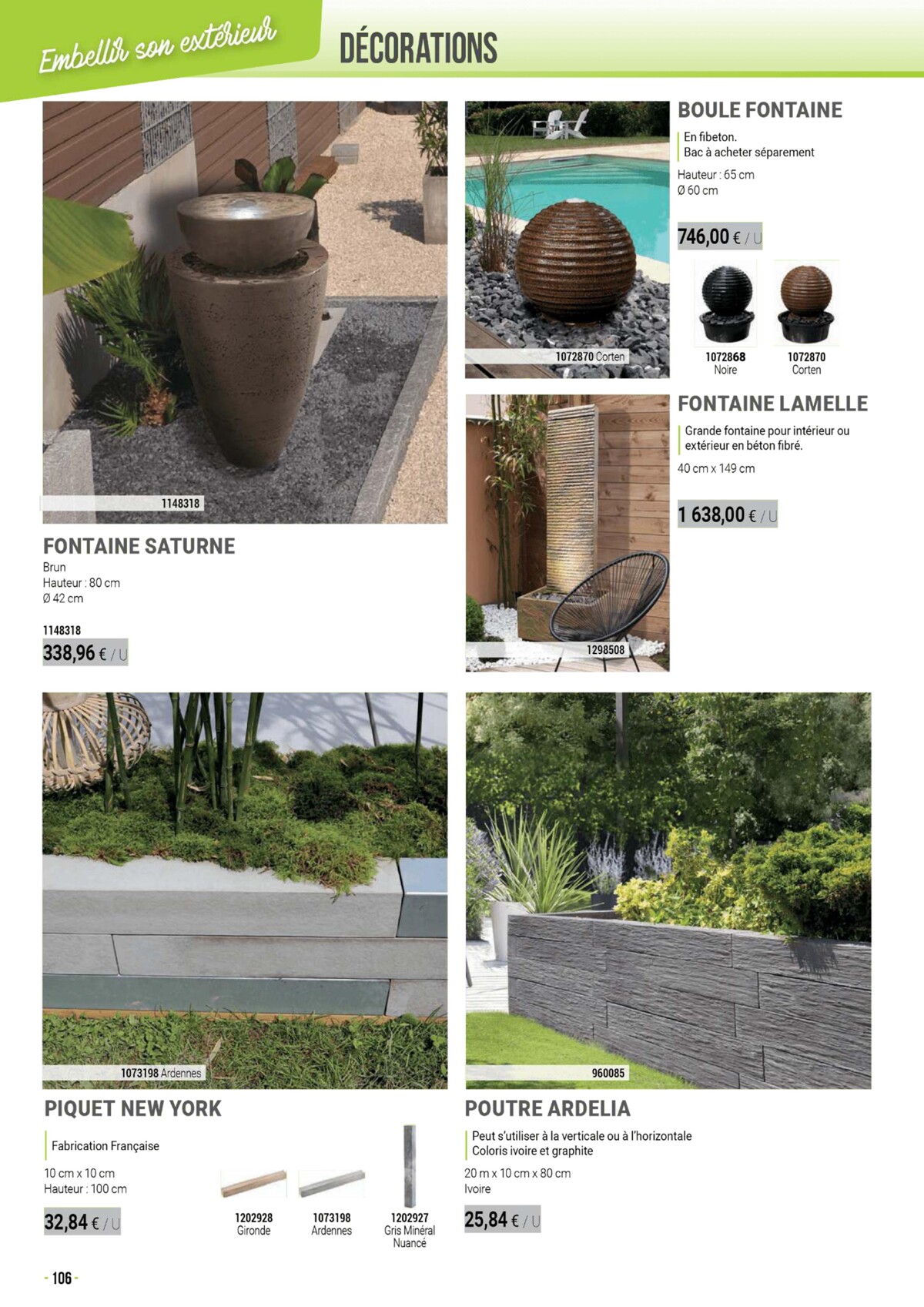 Catalogue Catalogue Aménagements Extérieurs, page 00109