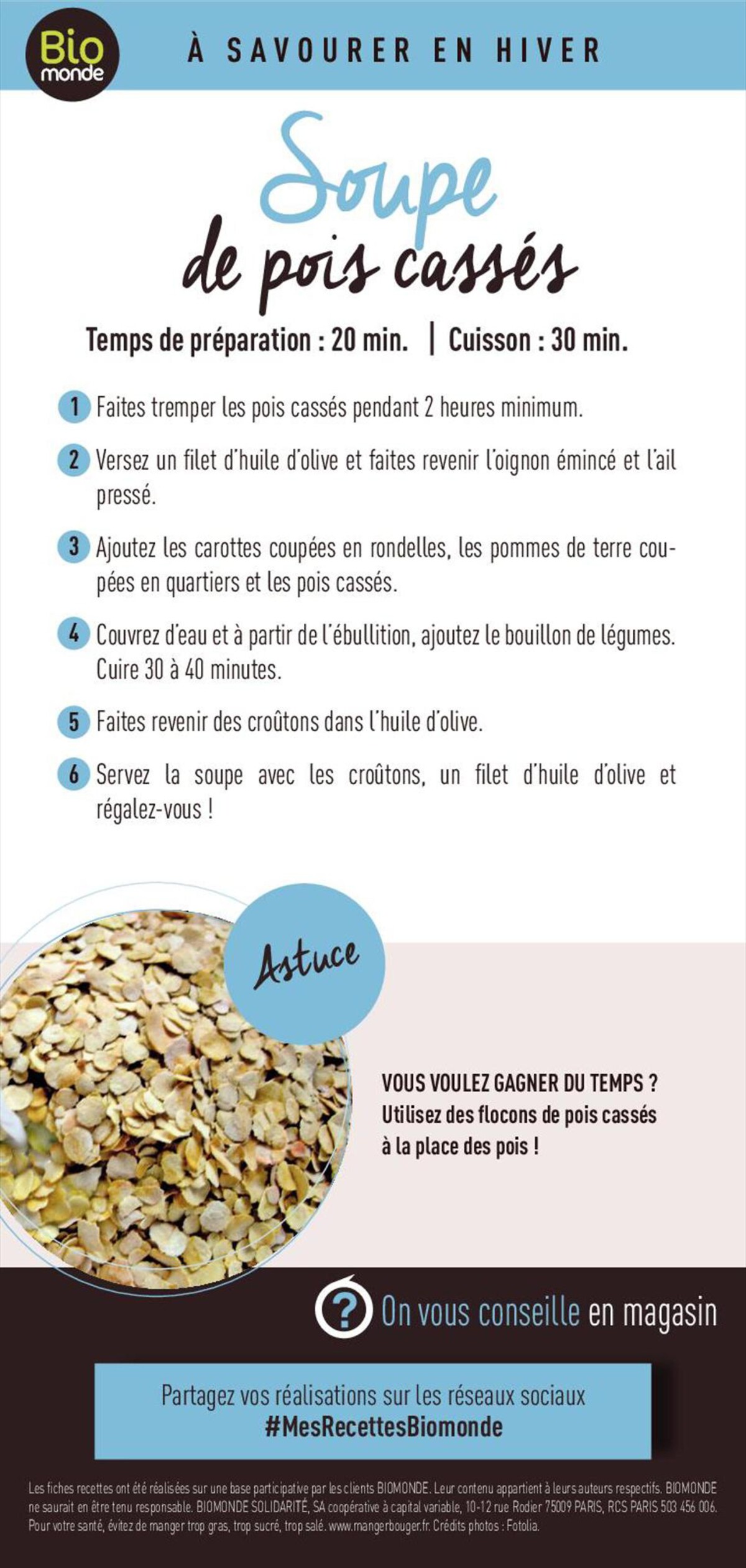 Catalogue Mes recettes Bio et gourmandes d'hiver, page 00005