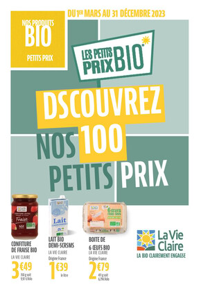 Catalogue La Vie Claire | Découvrez Nos 100 Petits Prix | 01/03/2023 - 31/12/2023