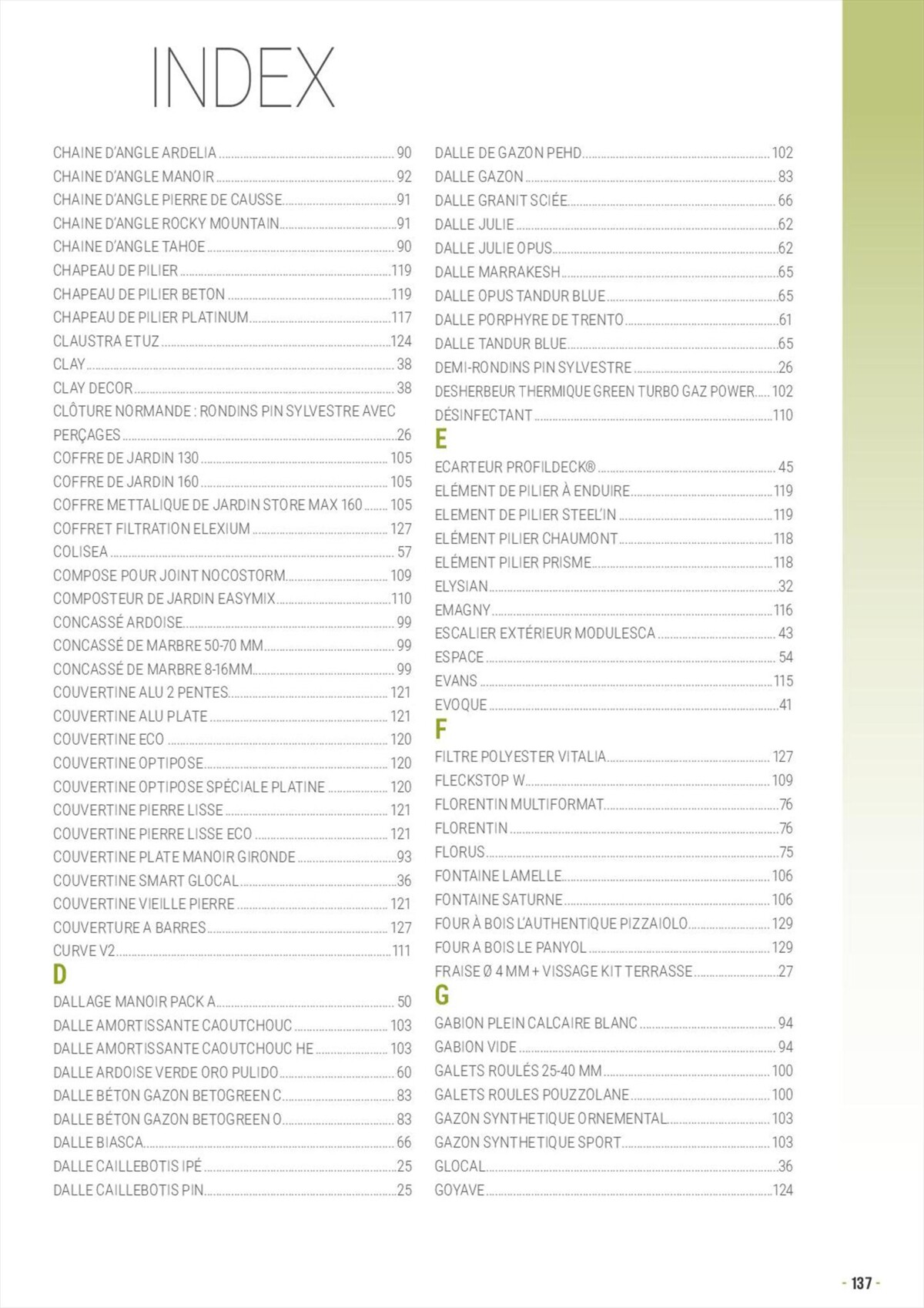 Catalogue Aménagements Extérieurs, page 00137
