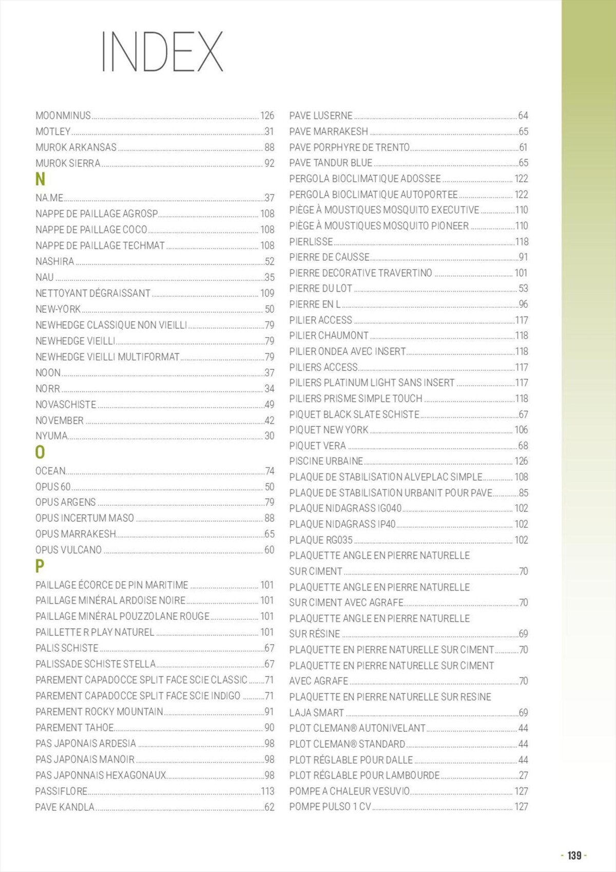 Catalogue Aménagements Extérieurs, page 00139