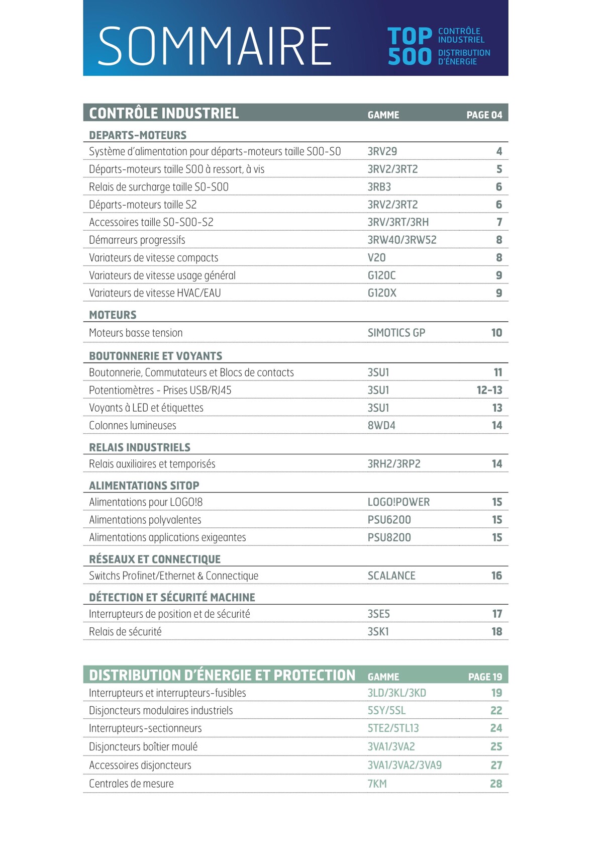 Catalogue TOP 500 siemens - Rexel, page 00003