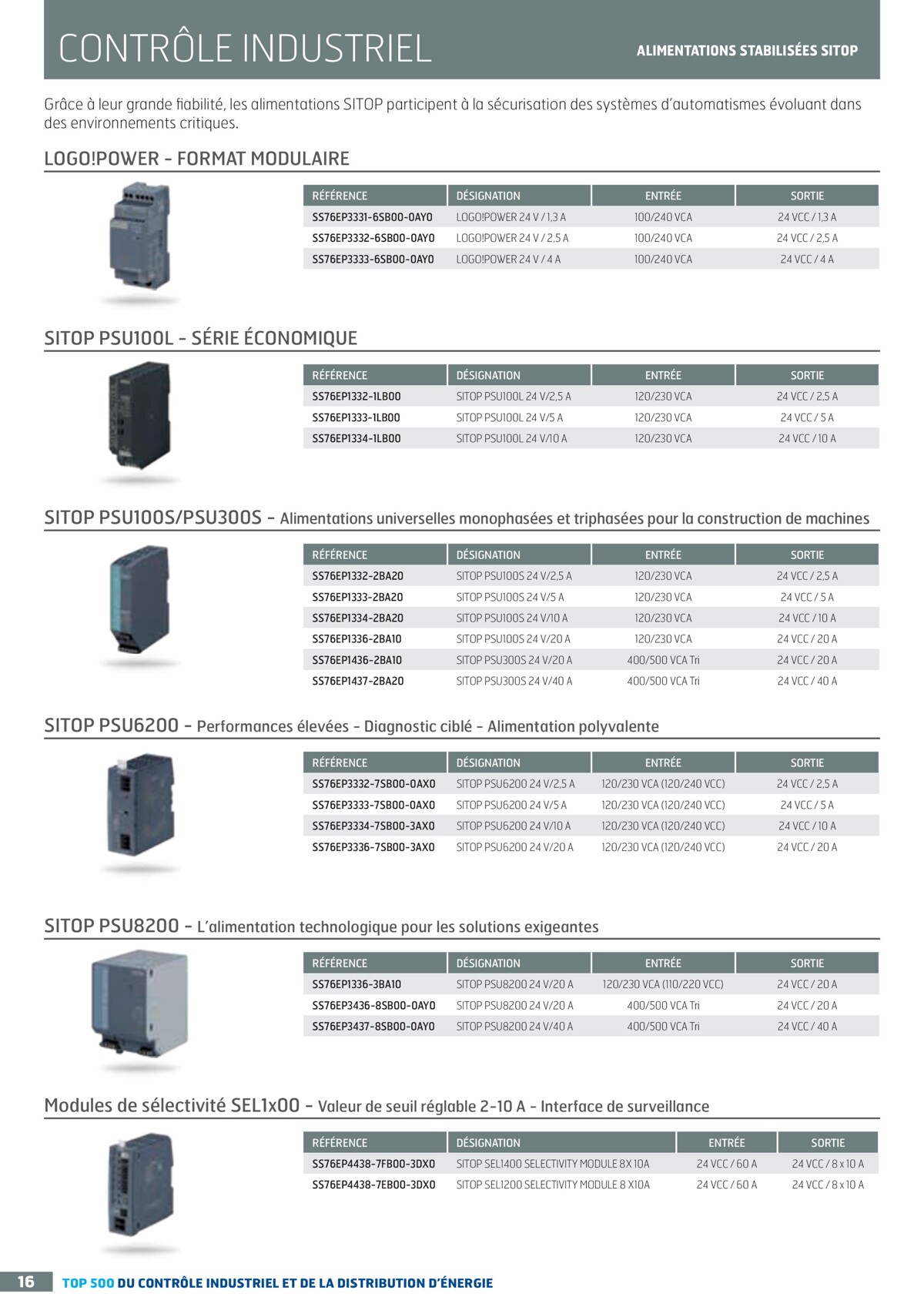 Catalogue TOP 500 siemens - Rexel, page 00016