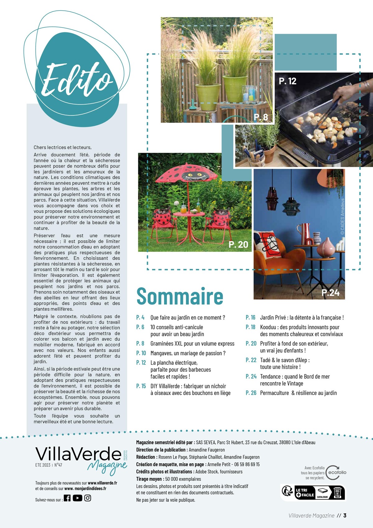 Catalogue VILLAVERDE MAGAZINE Été 2023 - n°47, page 00003