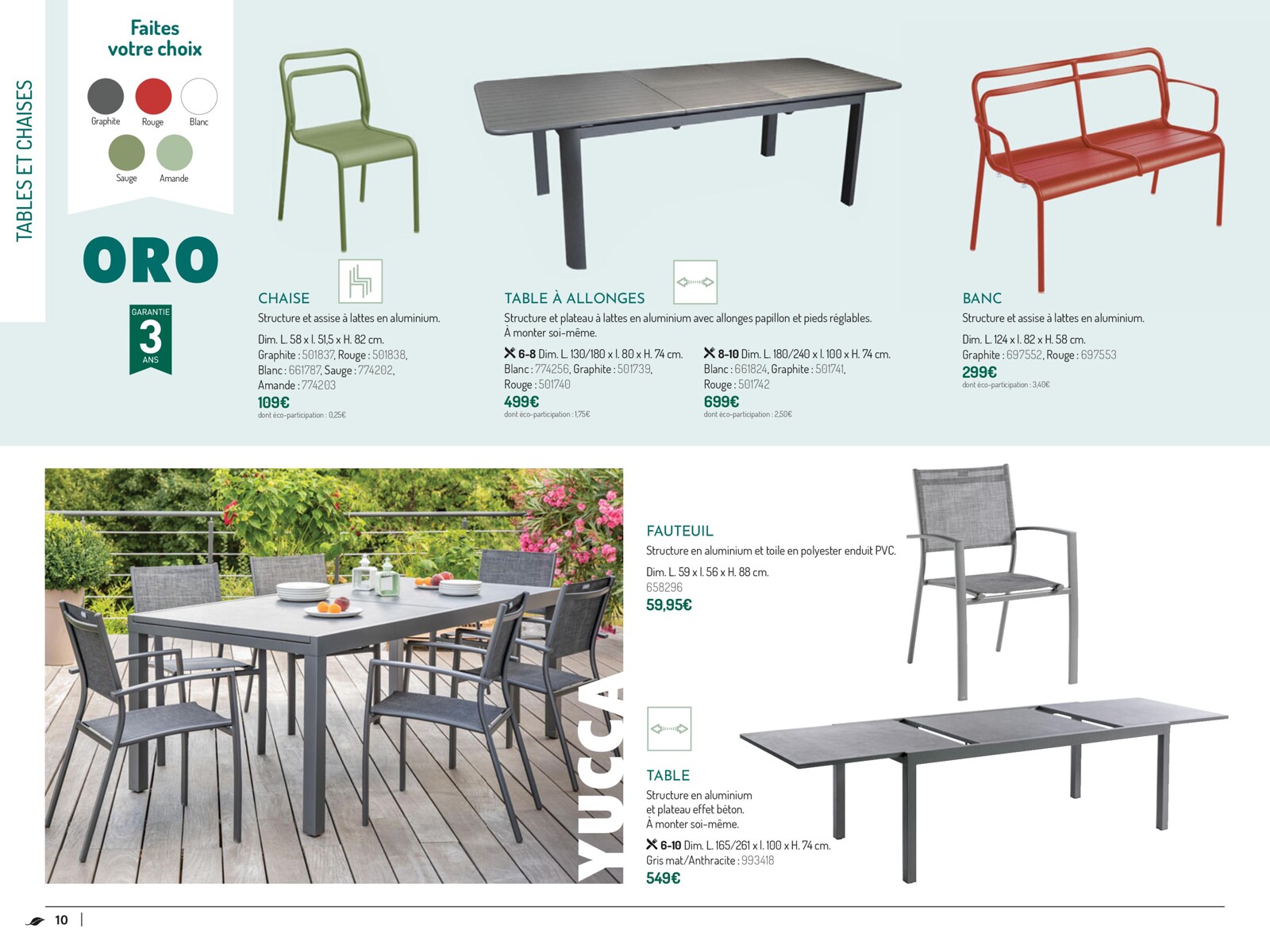 Catalogue COLLECTION MOBILIER DE JARDIN 2023, page 00010