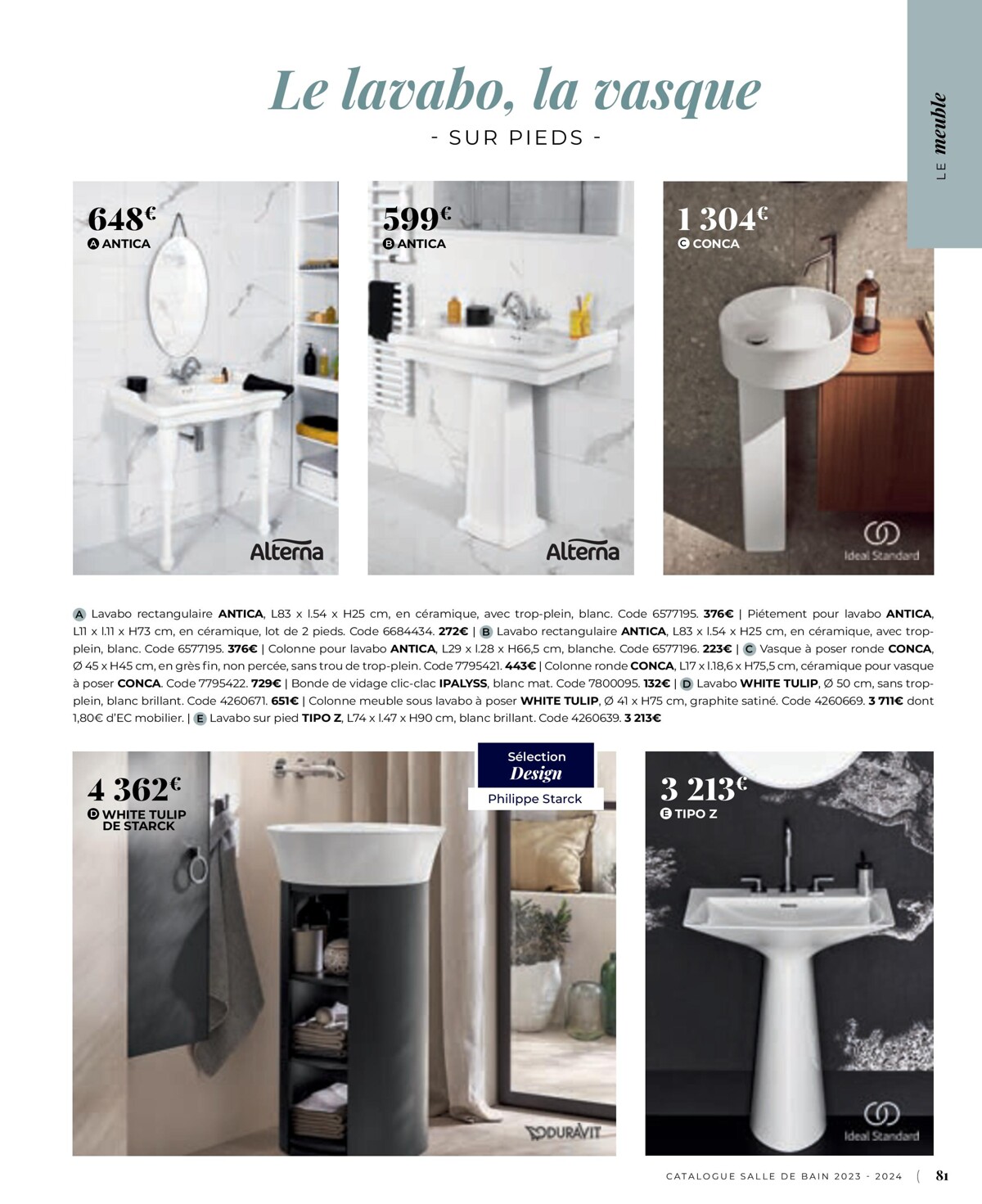 Catalogue Catalogue Salle de bain 2023, page 00081