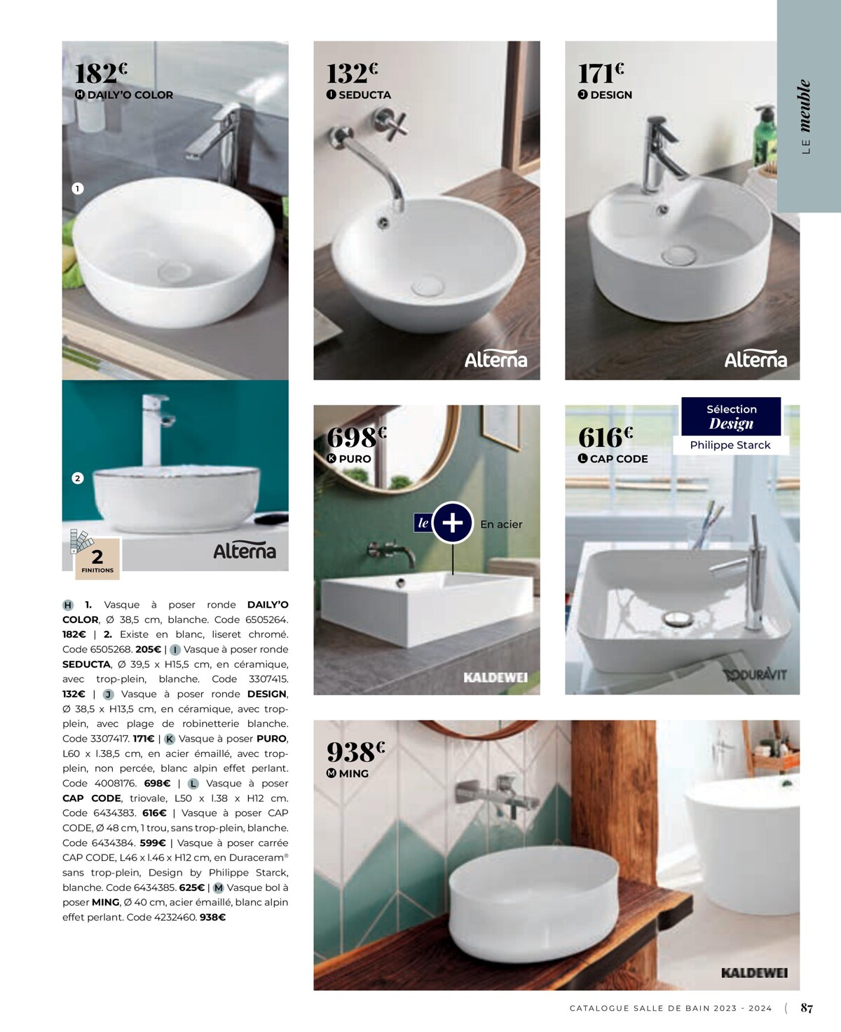 Catalogue Catalogue Salle de bain 2023, page 00087