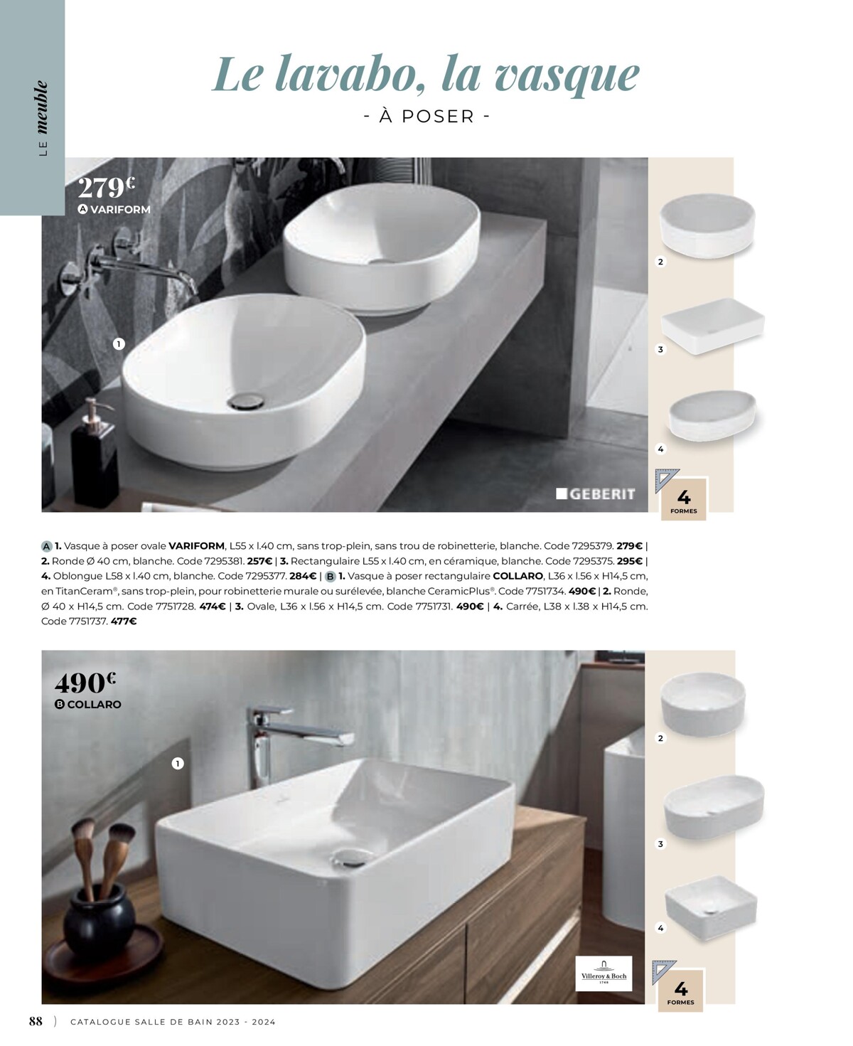 Catalogue Catalogue Salle de bain 2023, page 00088