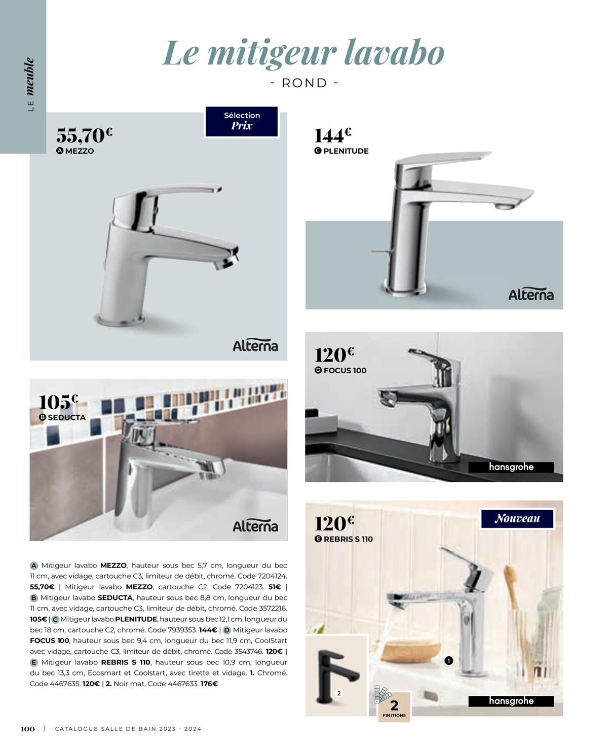 Catalogue Catalogue Salle de bain 2023, page 00100