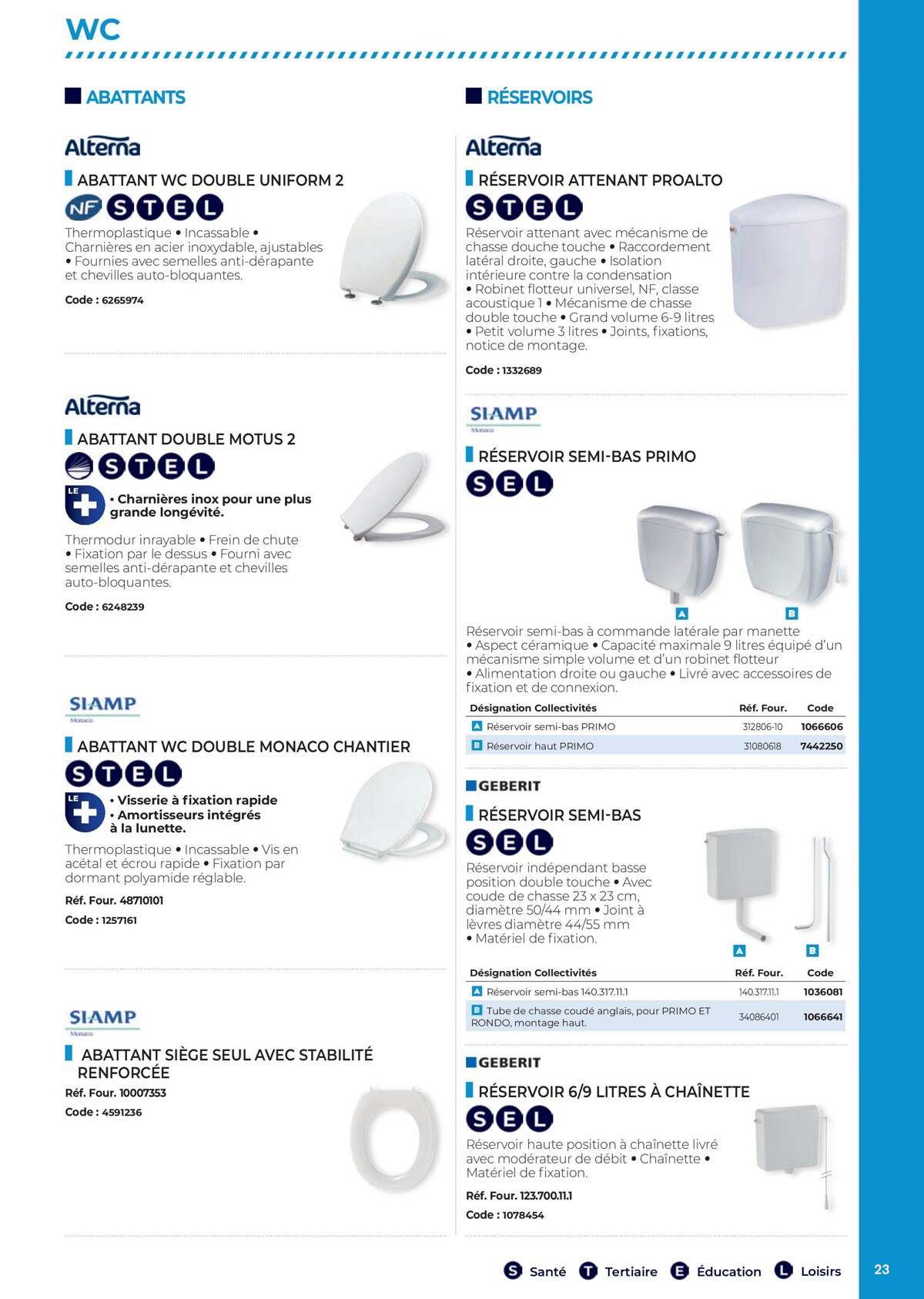 Catalogue Nouveau Catalogue CEDEO dédié aux sanitaires des collectivités, page 00023