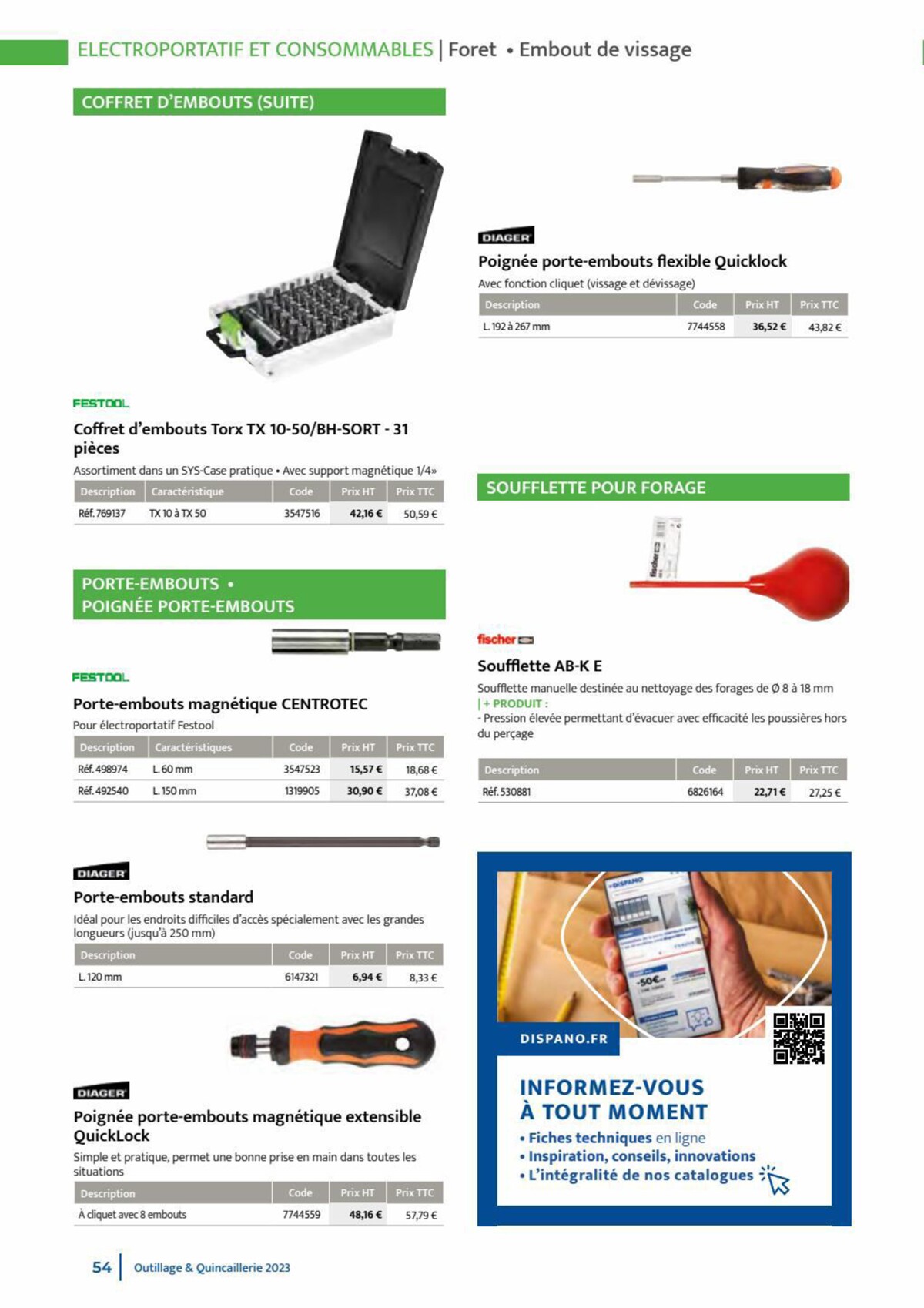 Catalogue Catalogue Quincaillerie Dispano 2023, page 00054