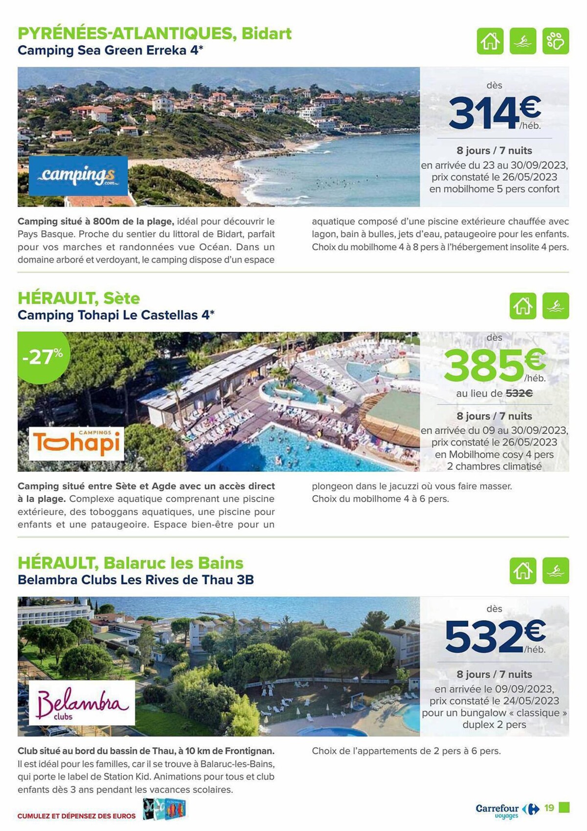 Catalogue L’été avec Carrefour Voyages, page 00019